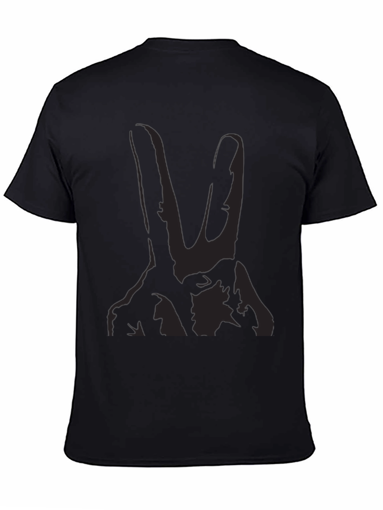 Mens Black Graphic Tee - Hand Gesture