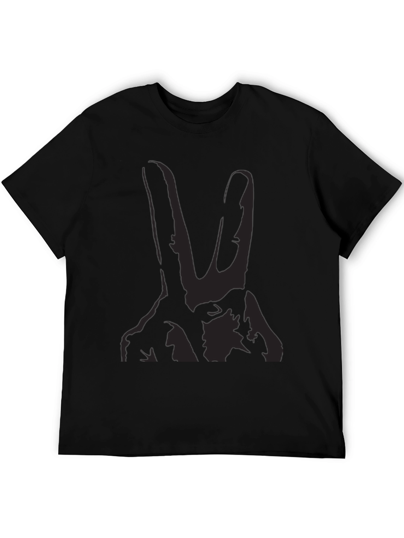 Mens Black Graphic Tee - Hand Gesture