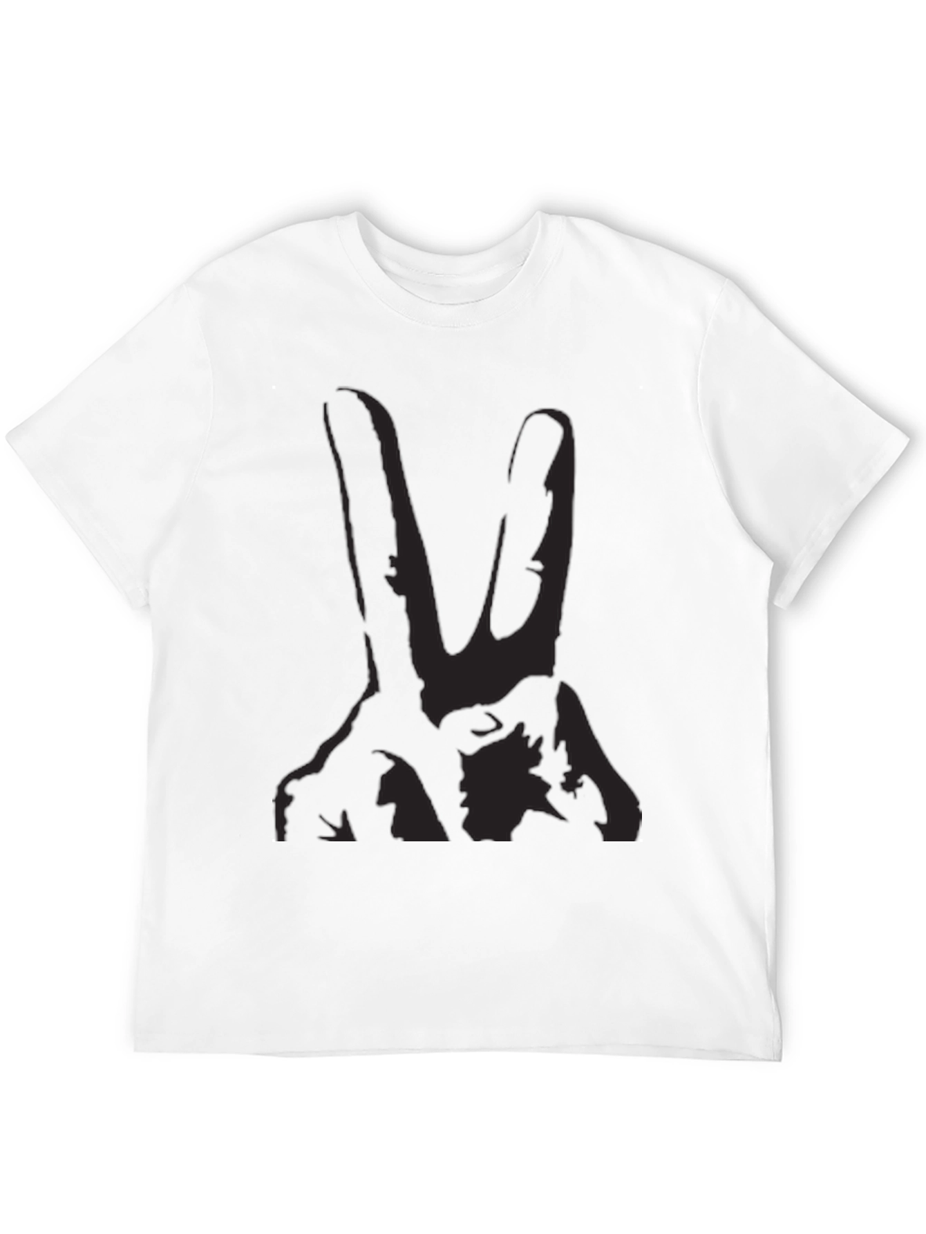 Mens Black Graphic Tee - Hand Gesture
