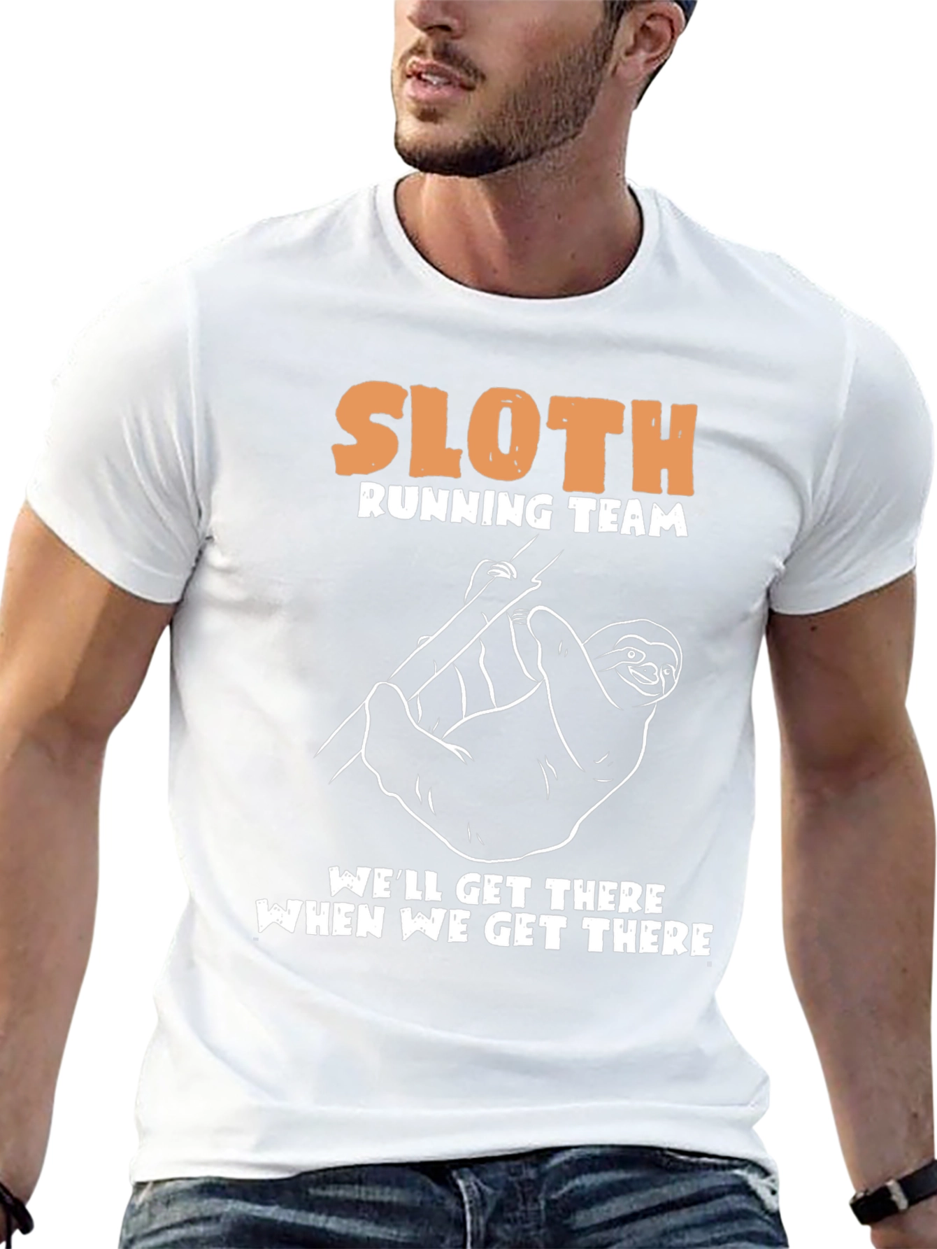 Sloth Running Team Graphic Tee - Lazy Run Club
