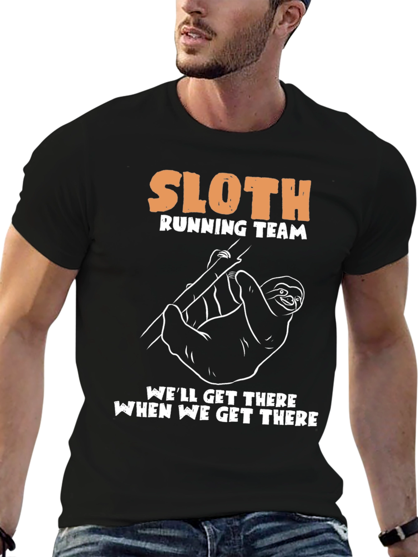 Sloth Running Team Graphic Tee - Lazy Run Club