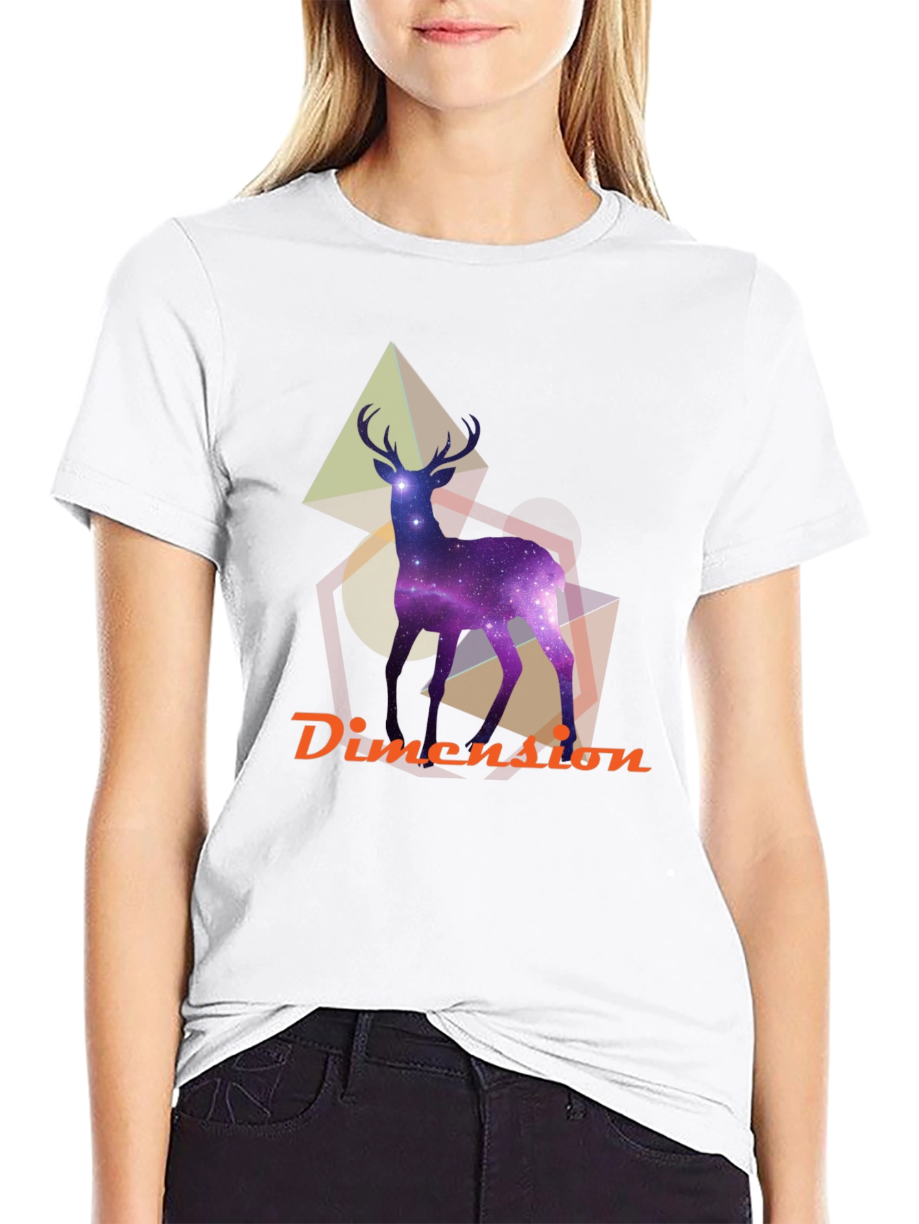Cosmic Deer Graphic T-Shirt - Unique Design