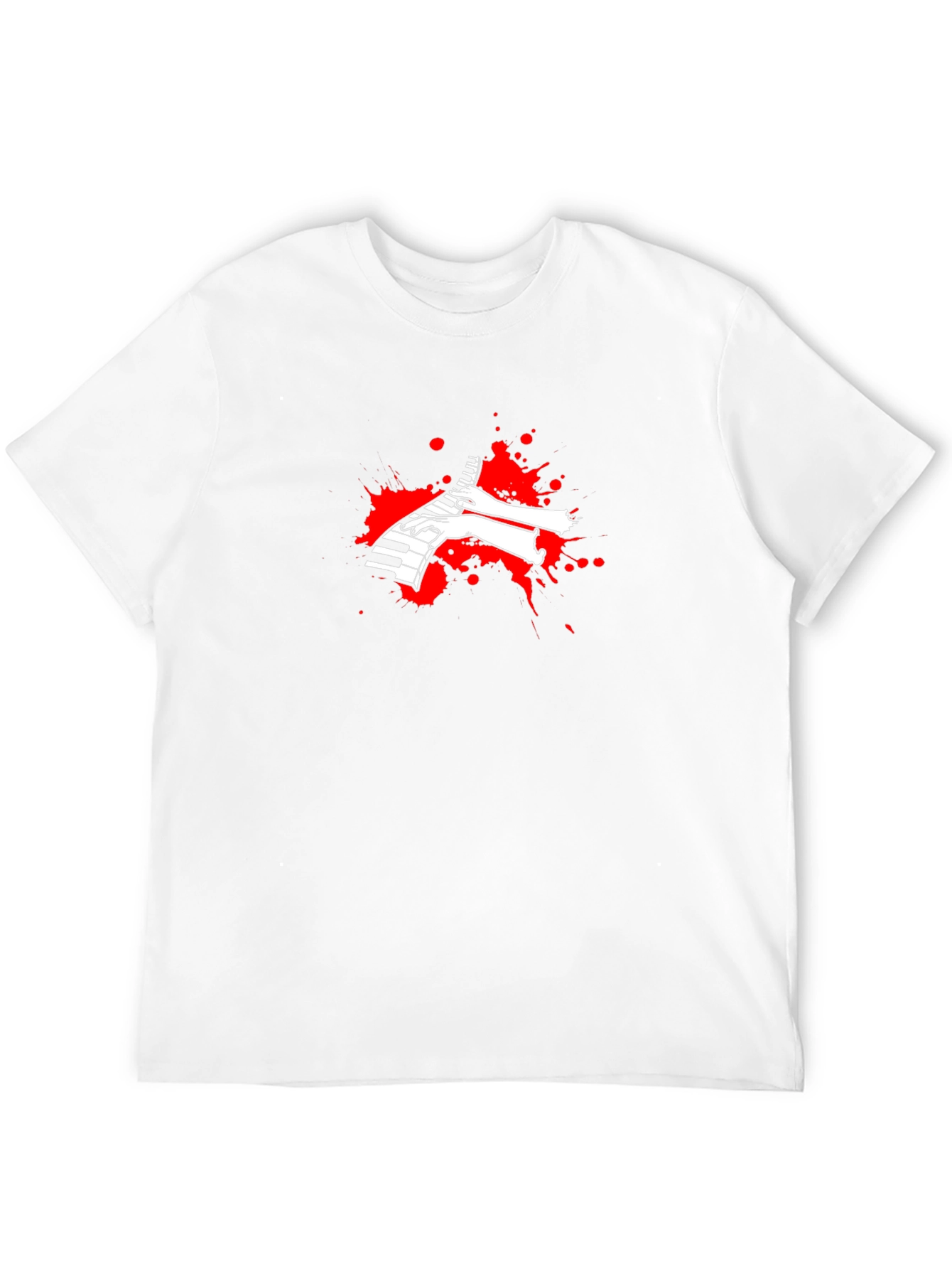Piano Hands Graphic Black T-Shirt