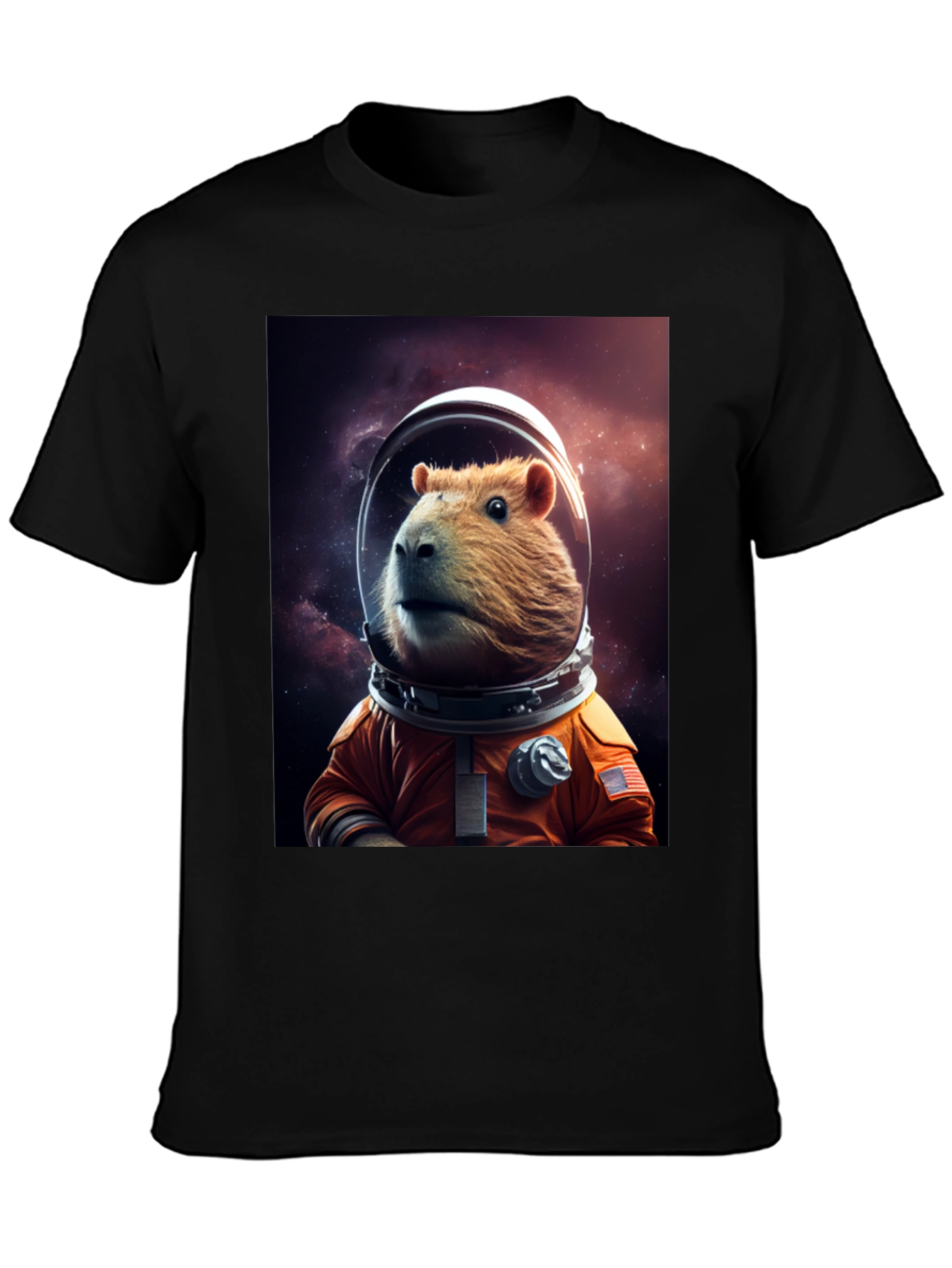 Capybara Astronaut T-Shirt - Space Rodent Tee