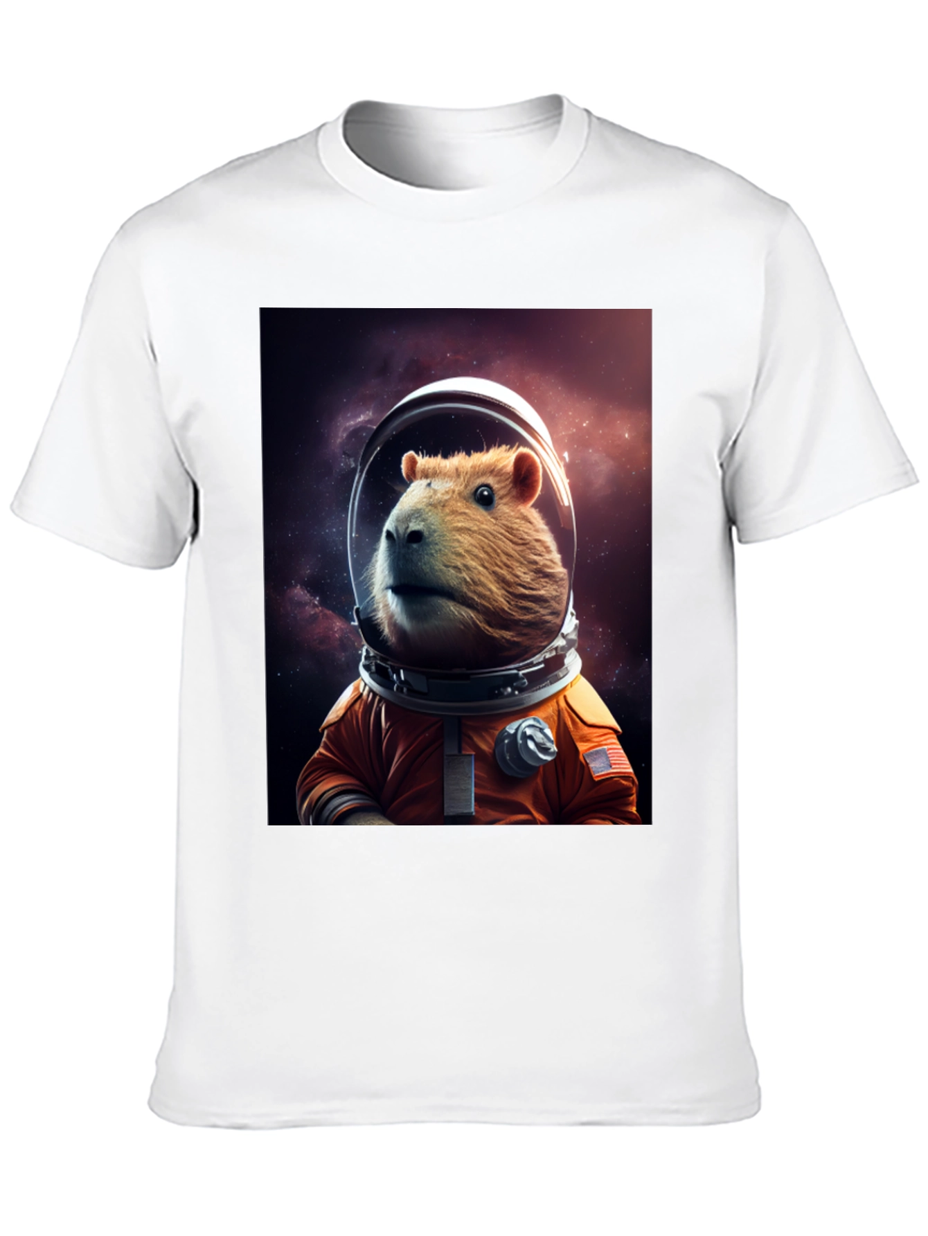 Capybara Astronaut T-Shirt - Space Rodent Tee