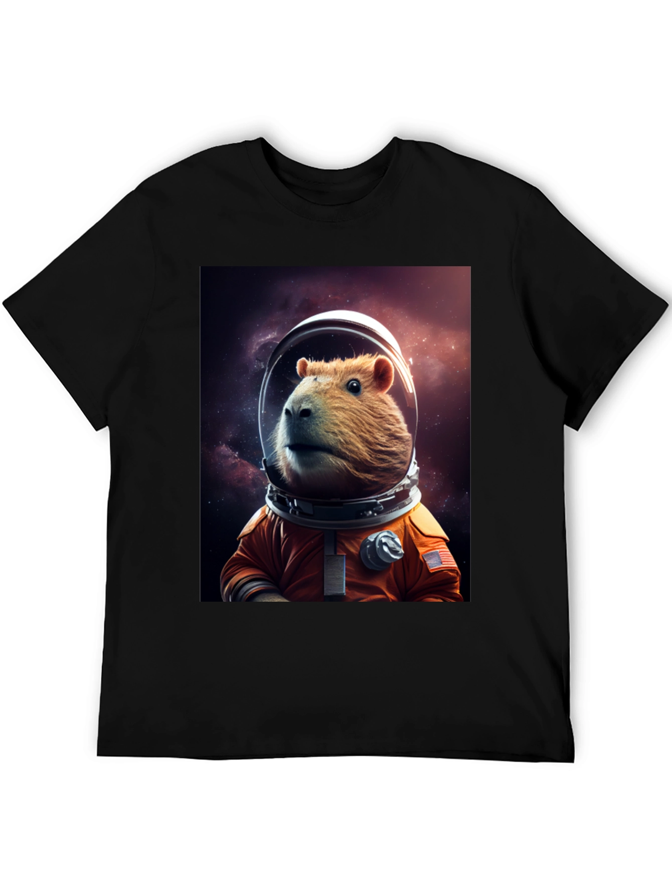Capybara Astronaut T-Shirt - Space Rodent Tee