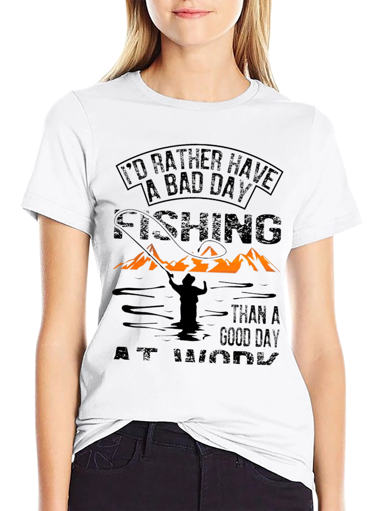 Fishing T-Shirt: Bad Day Fishing Beats Good Work