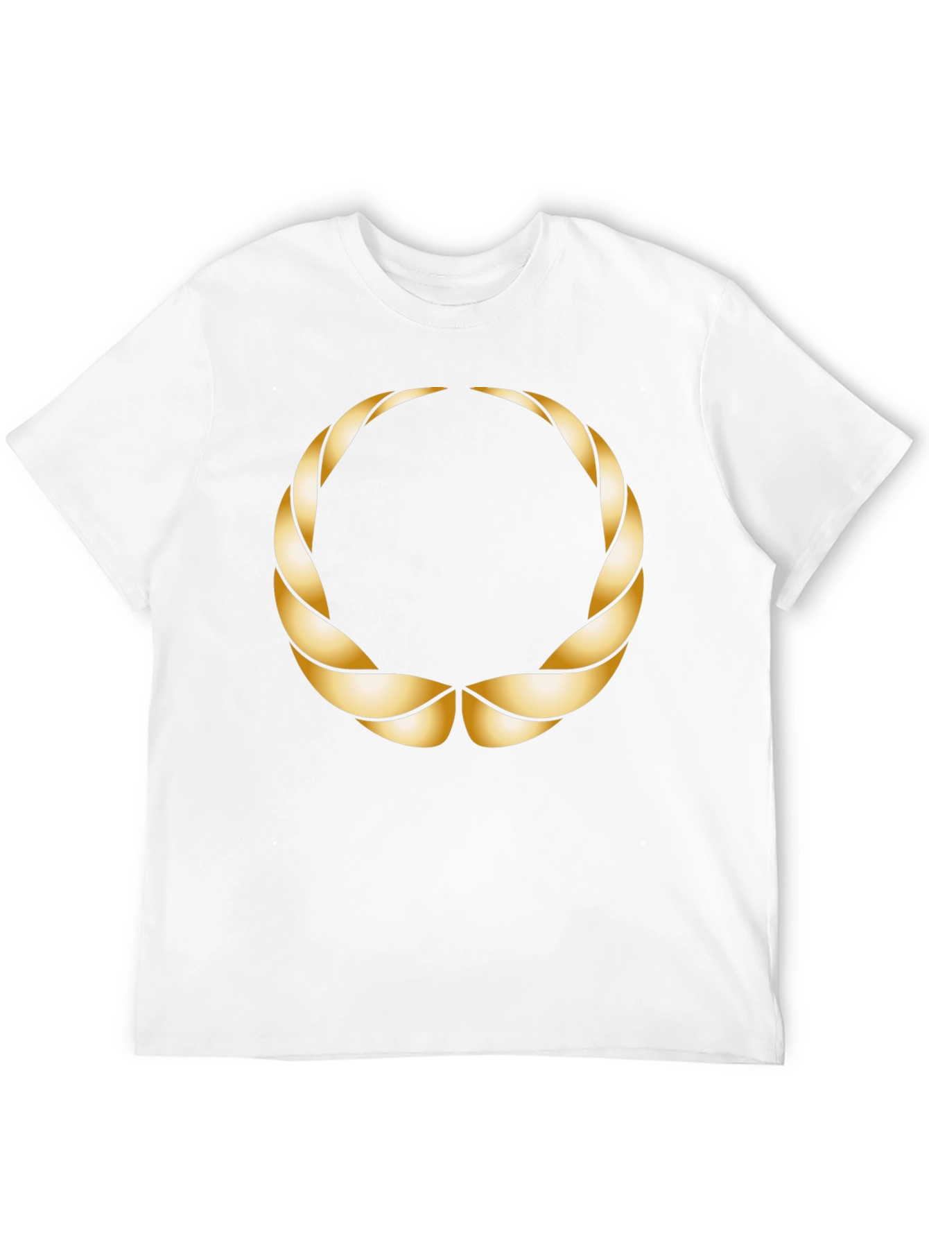 Golden Laurel Wreath Black T-Shirt