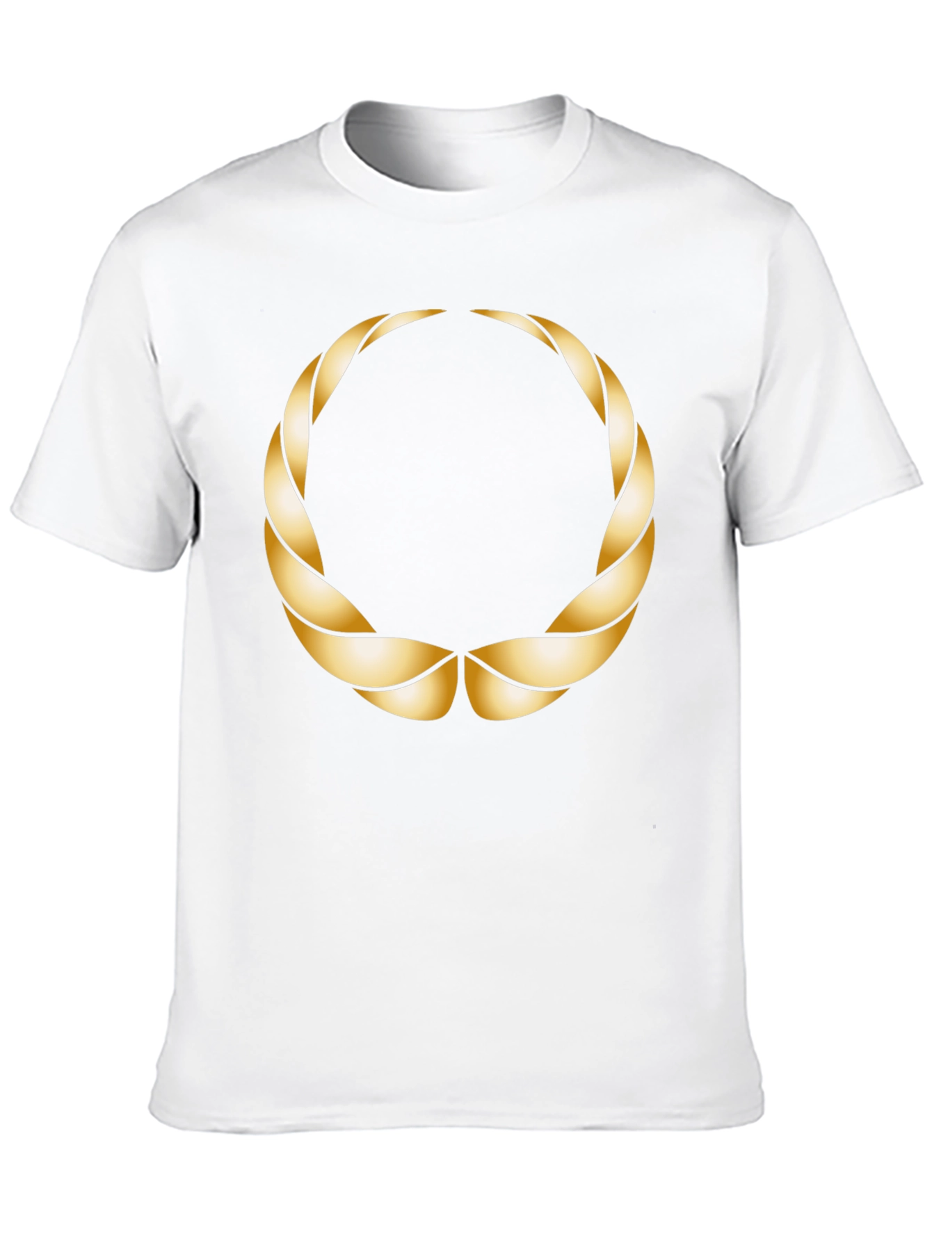Golden Laurel Wreath Black T-Shirt
