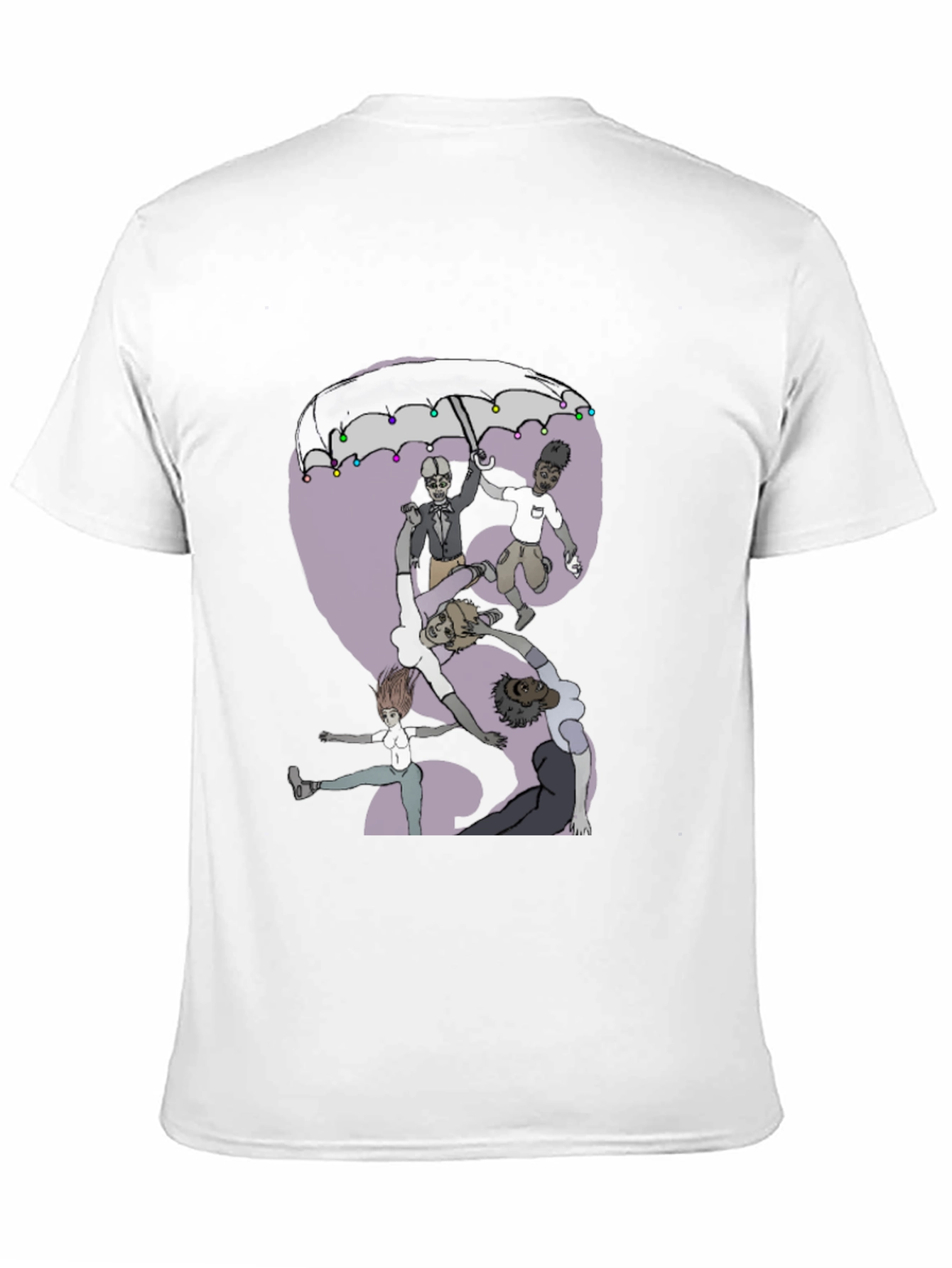 Whimsical Group Umbrella Graphic Tee