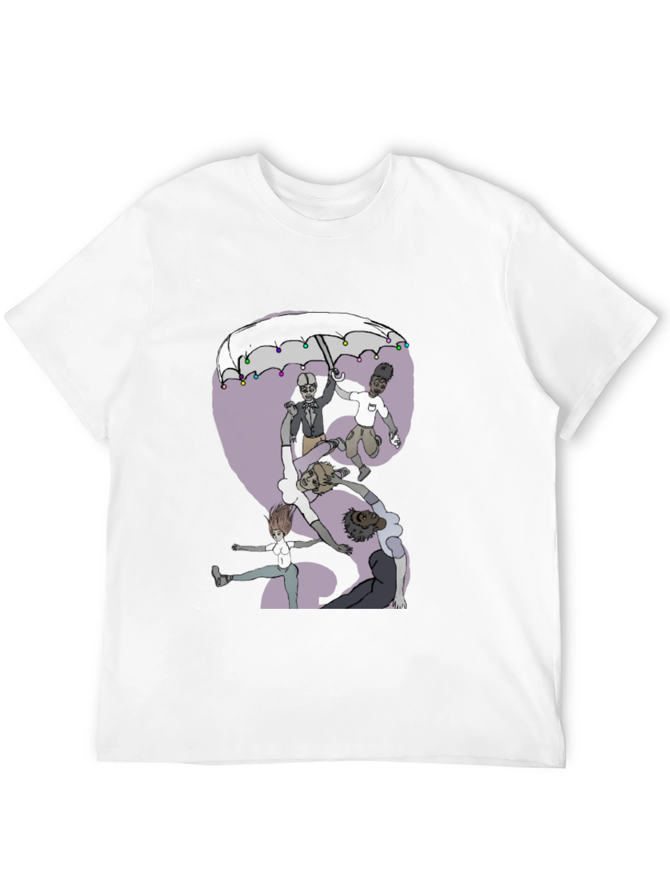 Whimsical Group Umbrella Graphic Tee