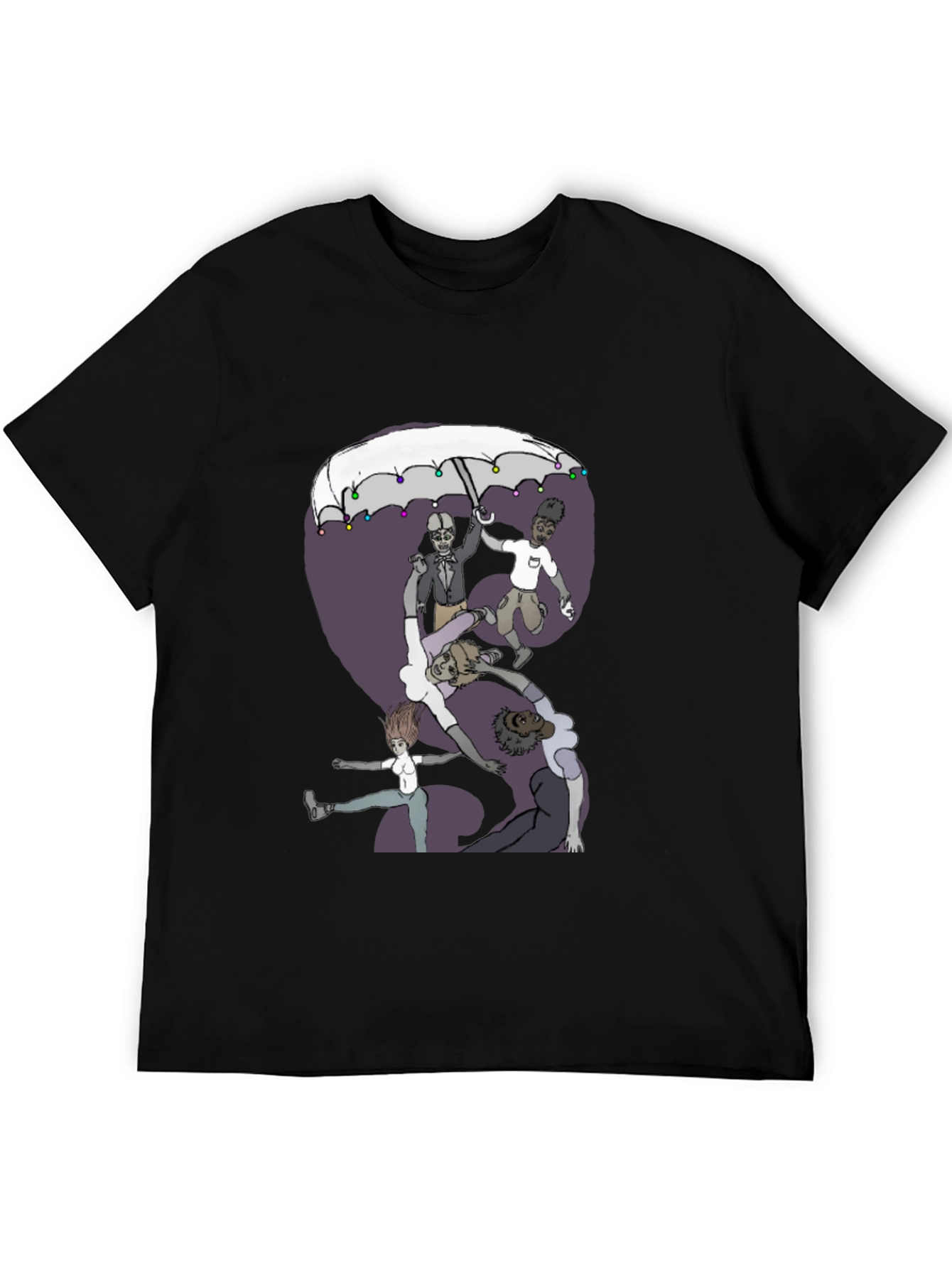Whimsical Group Umbrella Graphic Tee