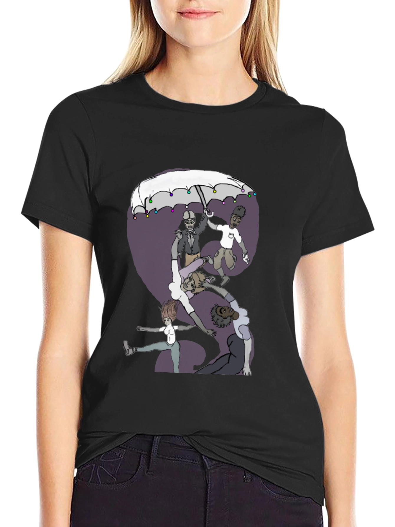 Whimsical Group Umbrella Graphic Tee