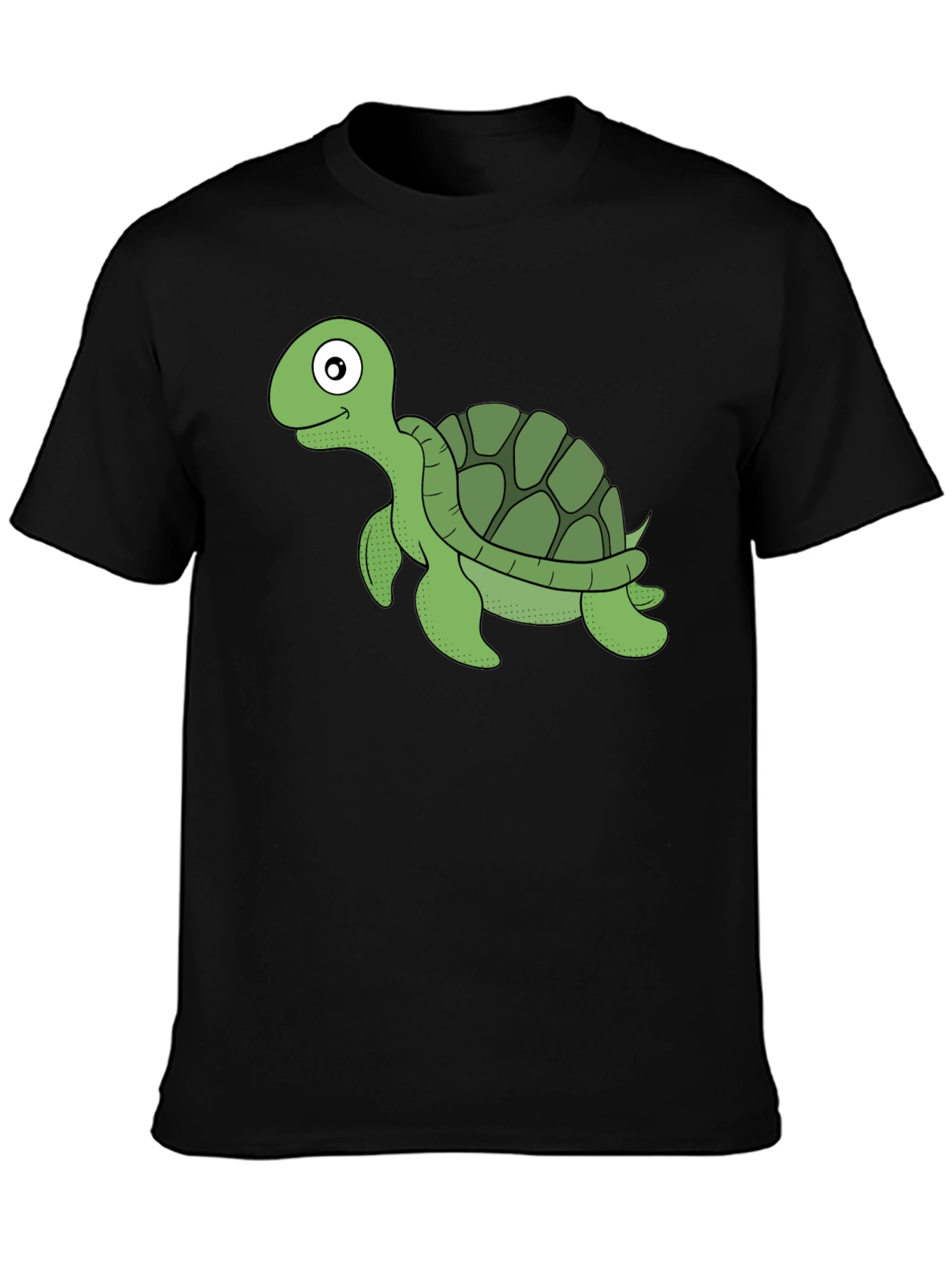 Turtle Graphic T-Shirt - Black Casual Tee