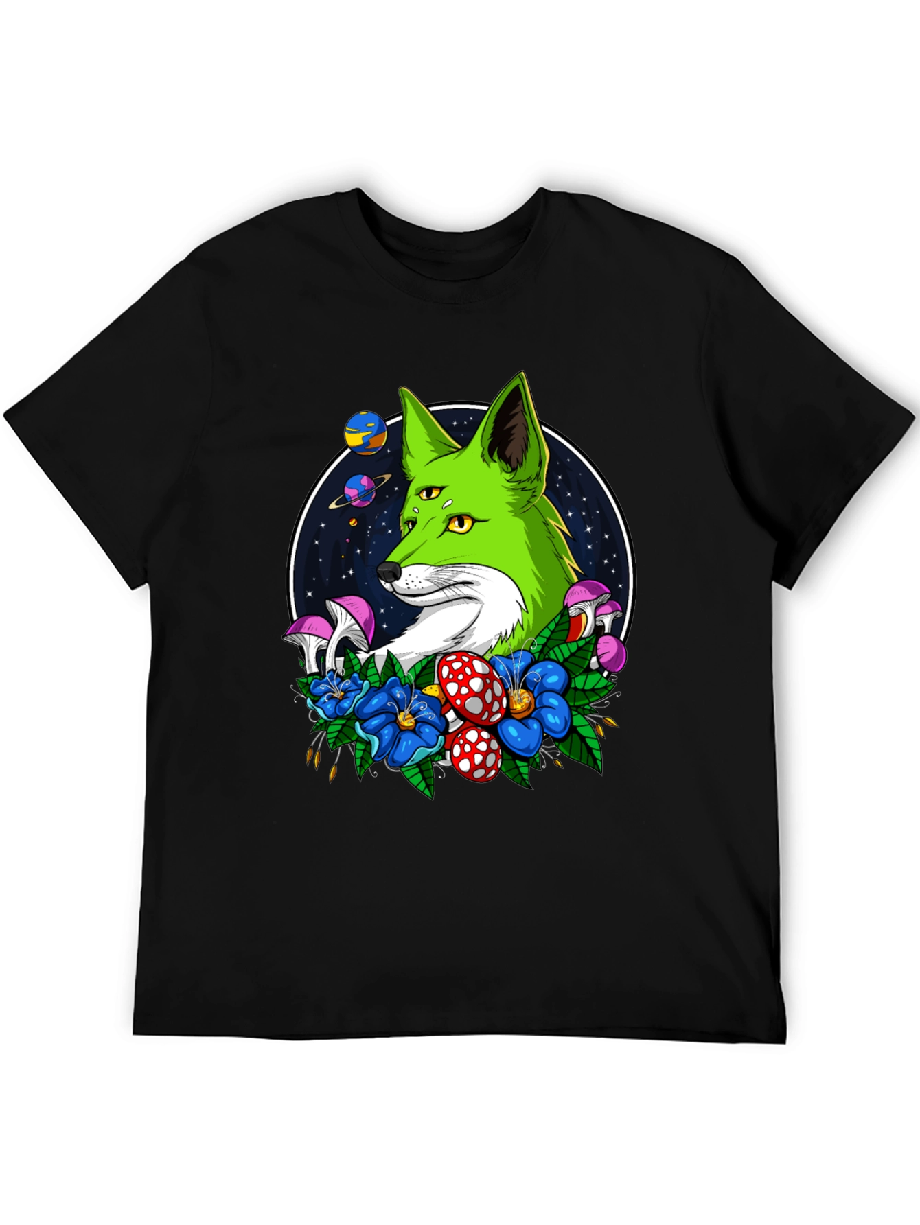 Psychedelic Fox T-Shirt - 3-Eyed Design