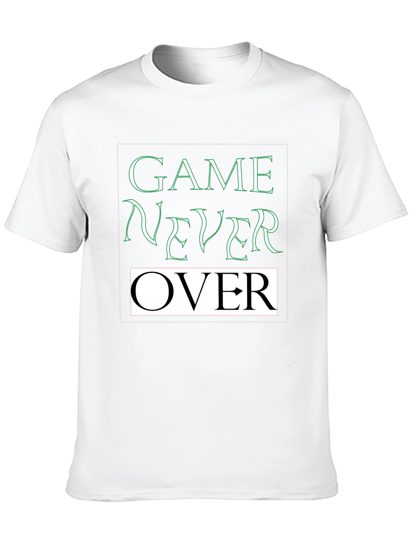 Game Never Over Graphic Tee - Black Cotton T-Shirt