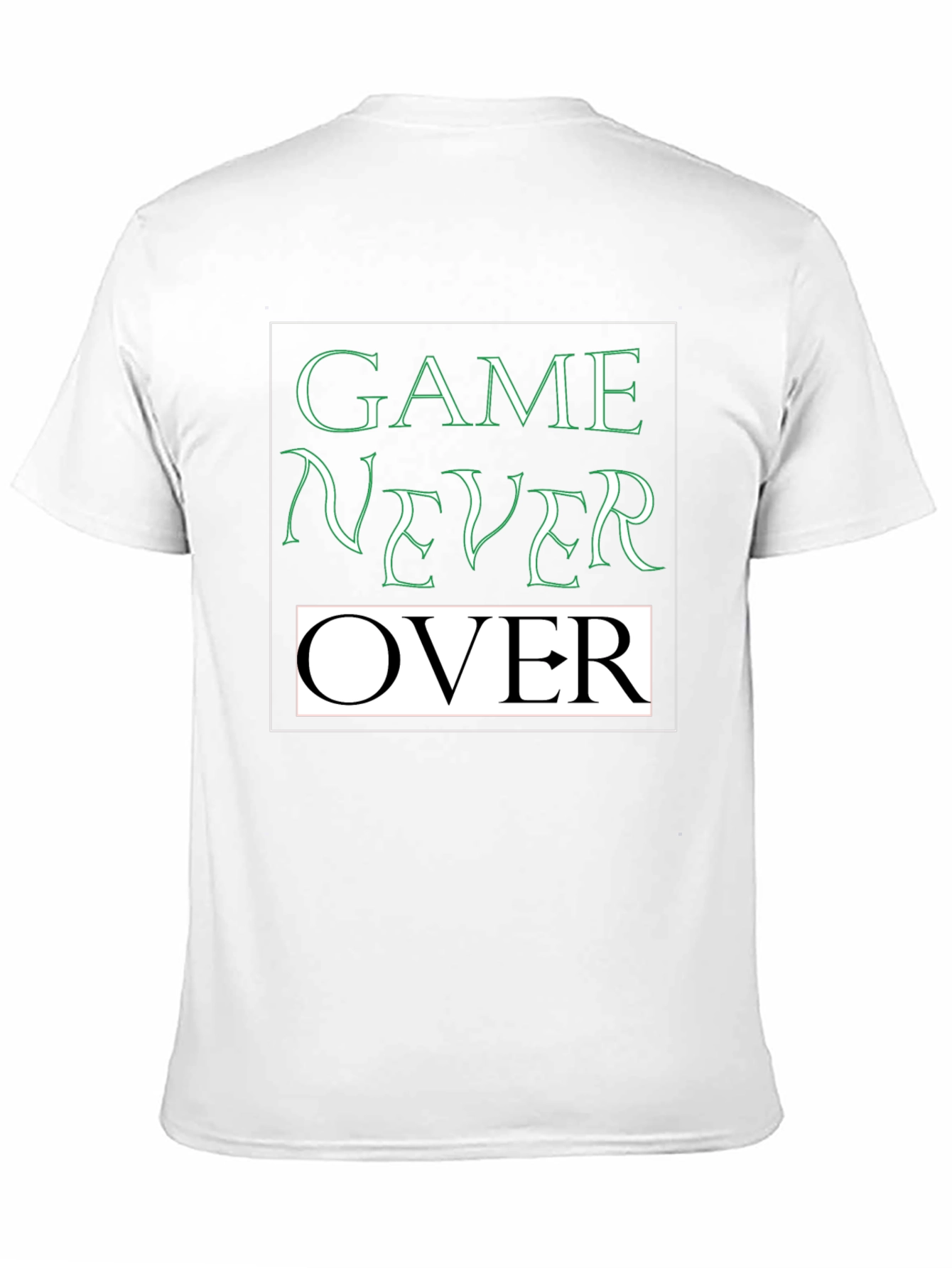 Game Never Over Graphic Tee - Black Cotton T-Shirt