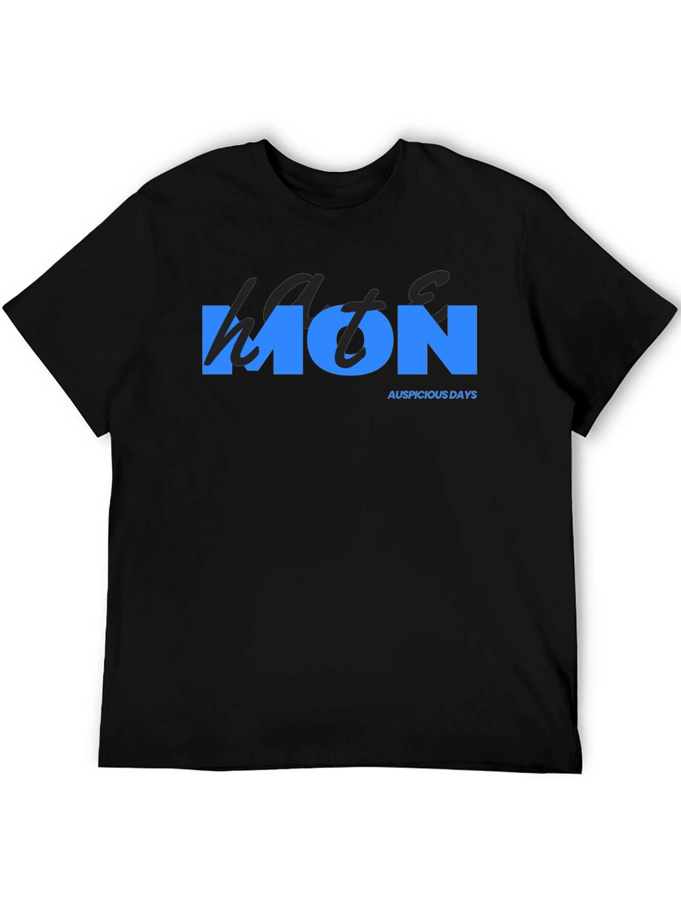 Mens Black Monday T-Shirt - Auspicious Days