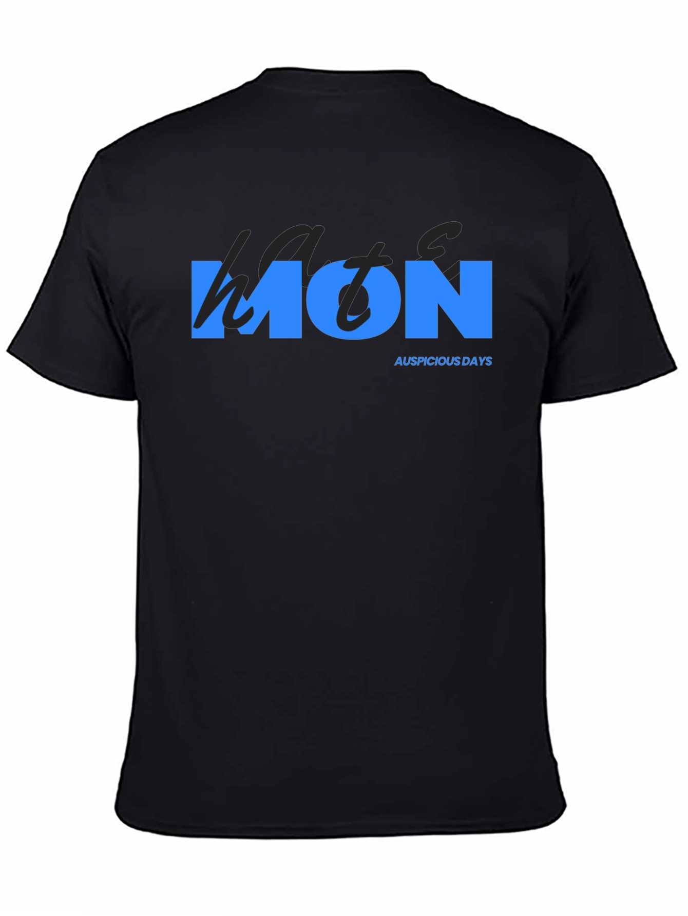 Mens Black Monday T-Shirt - Auspicious Days