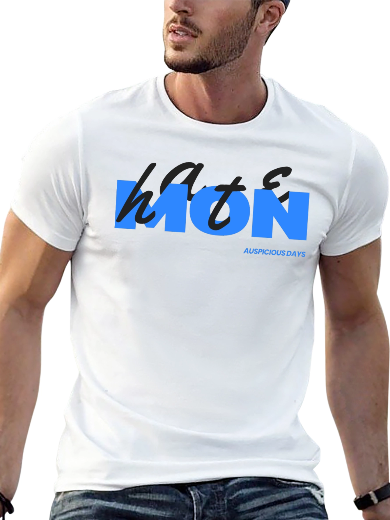 Mens Black Monday T-Shirt - Auspicious Days