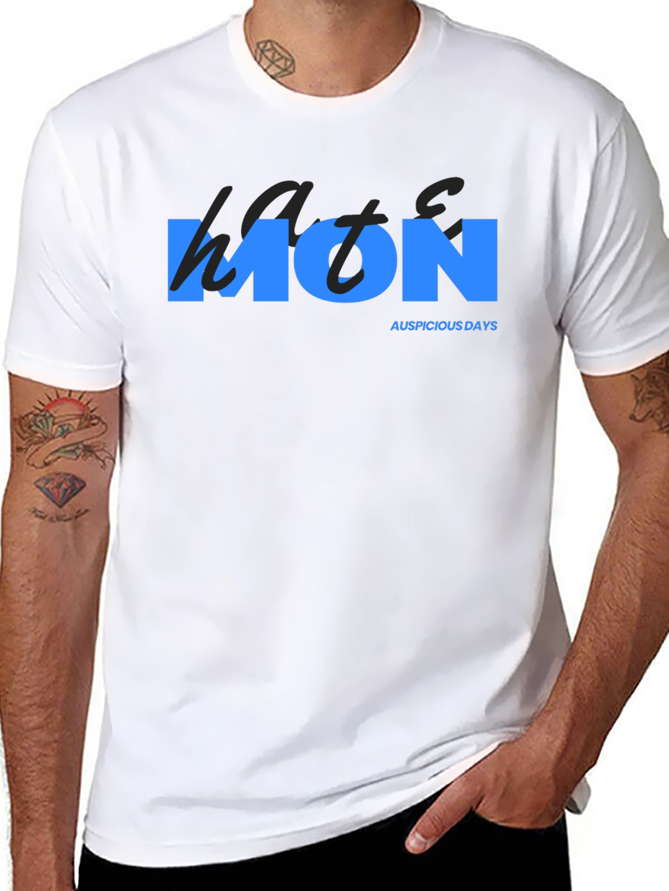 Mens Black Monday T-Shirt - Auspicious Days