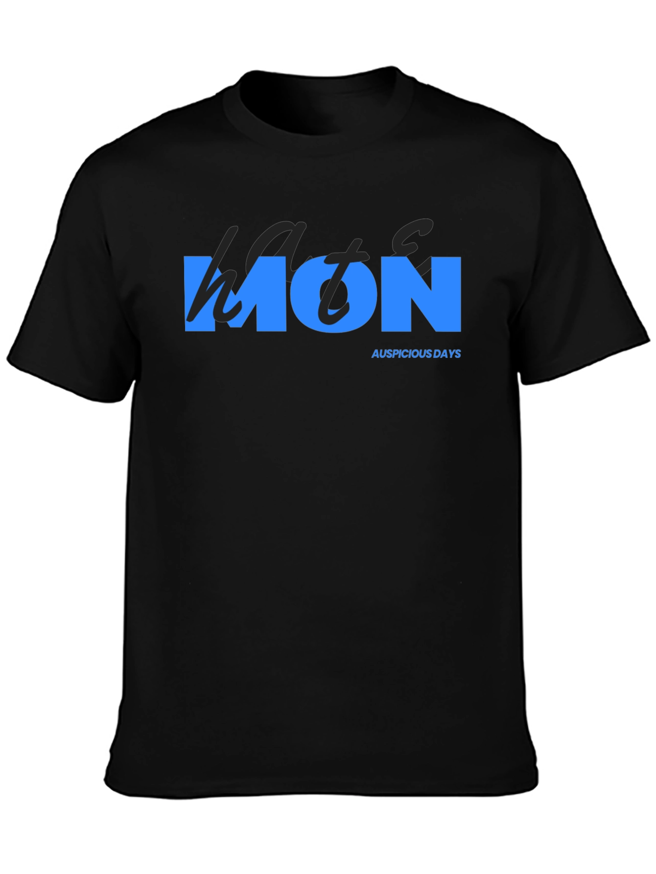 Mens Black Monday T-Shirt - Auspicious Days