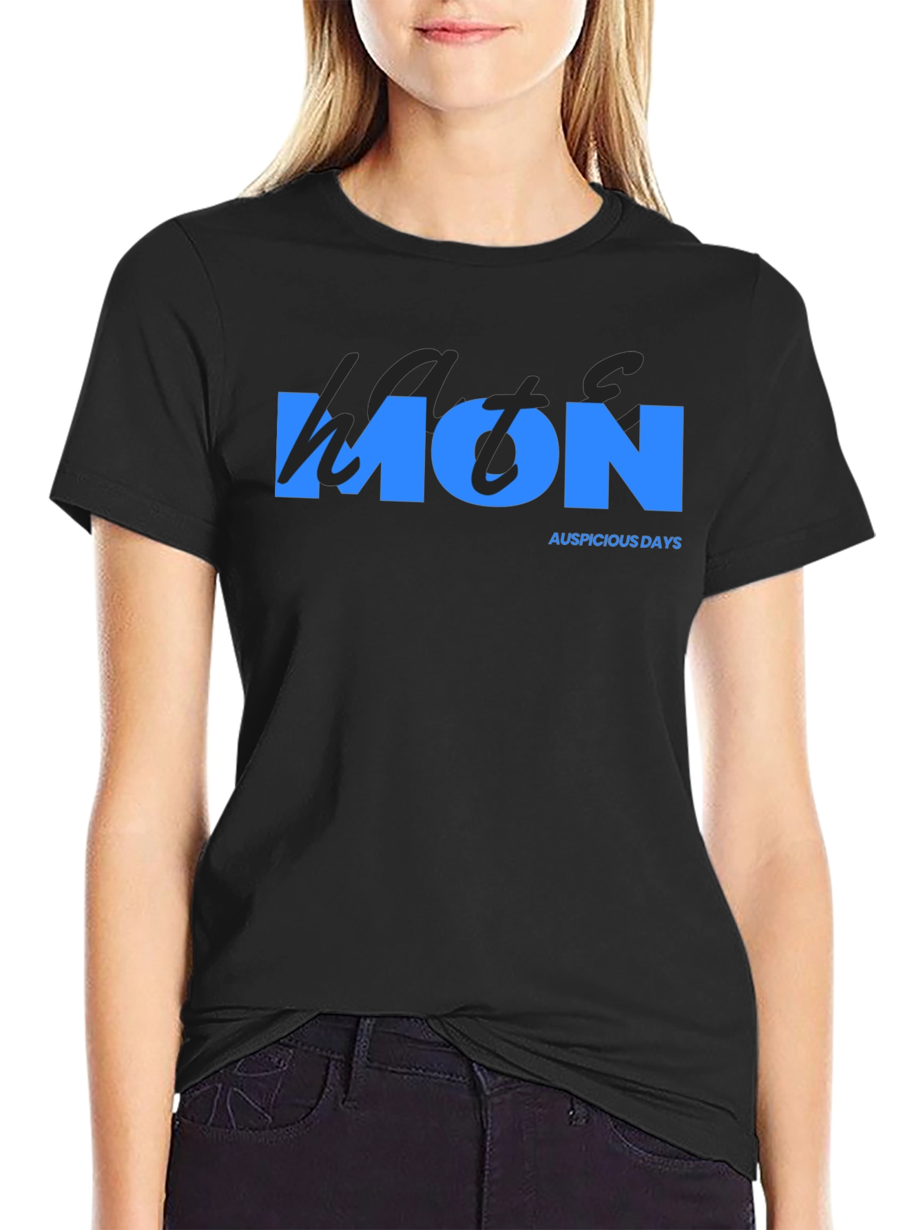 Mens Black Monday T-Shirt - Auspicious Days