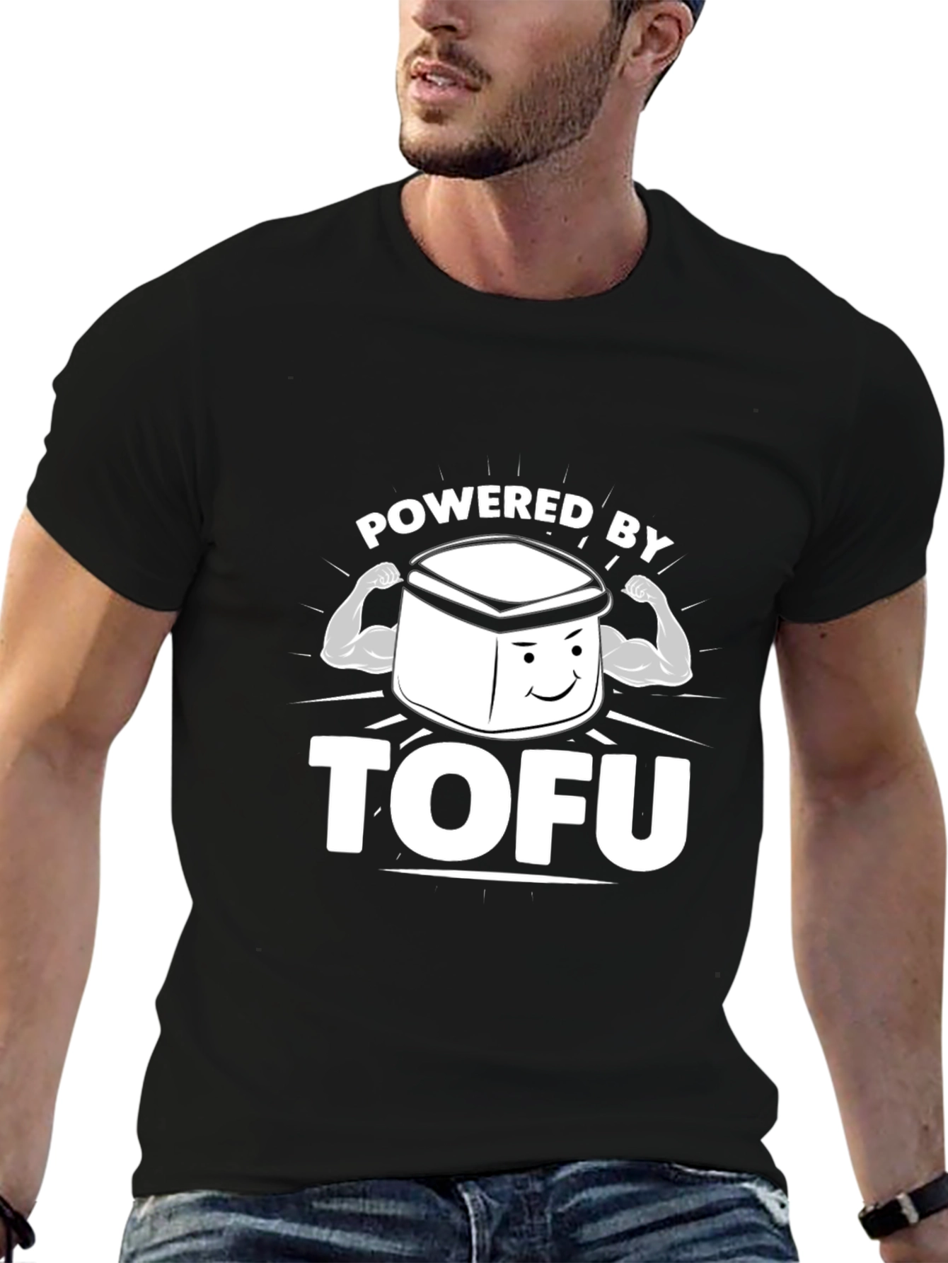 Powered by Tofu T-Shirt - Vegan Fitness Tee