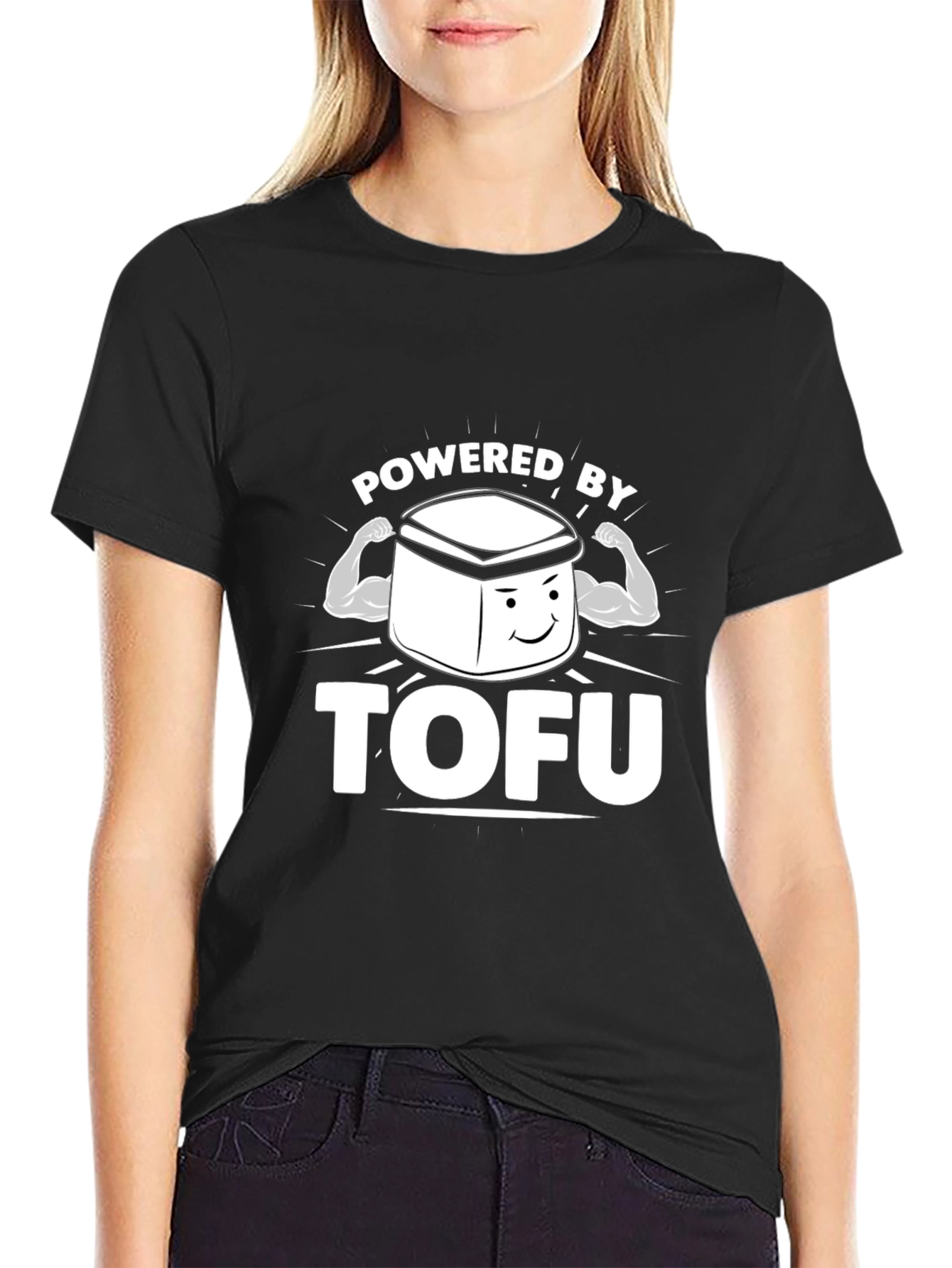 Powered by Tofu T-Shirt - Vegan Fitness Tee