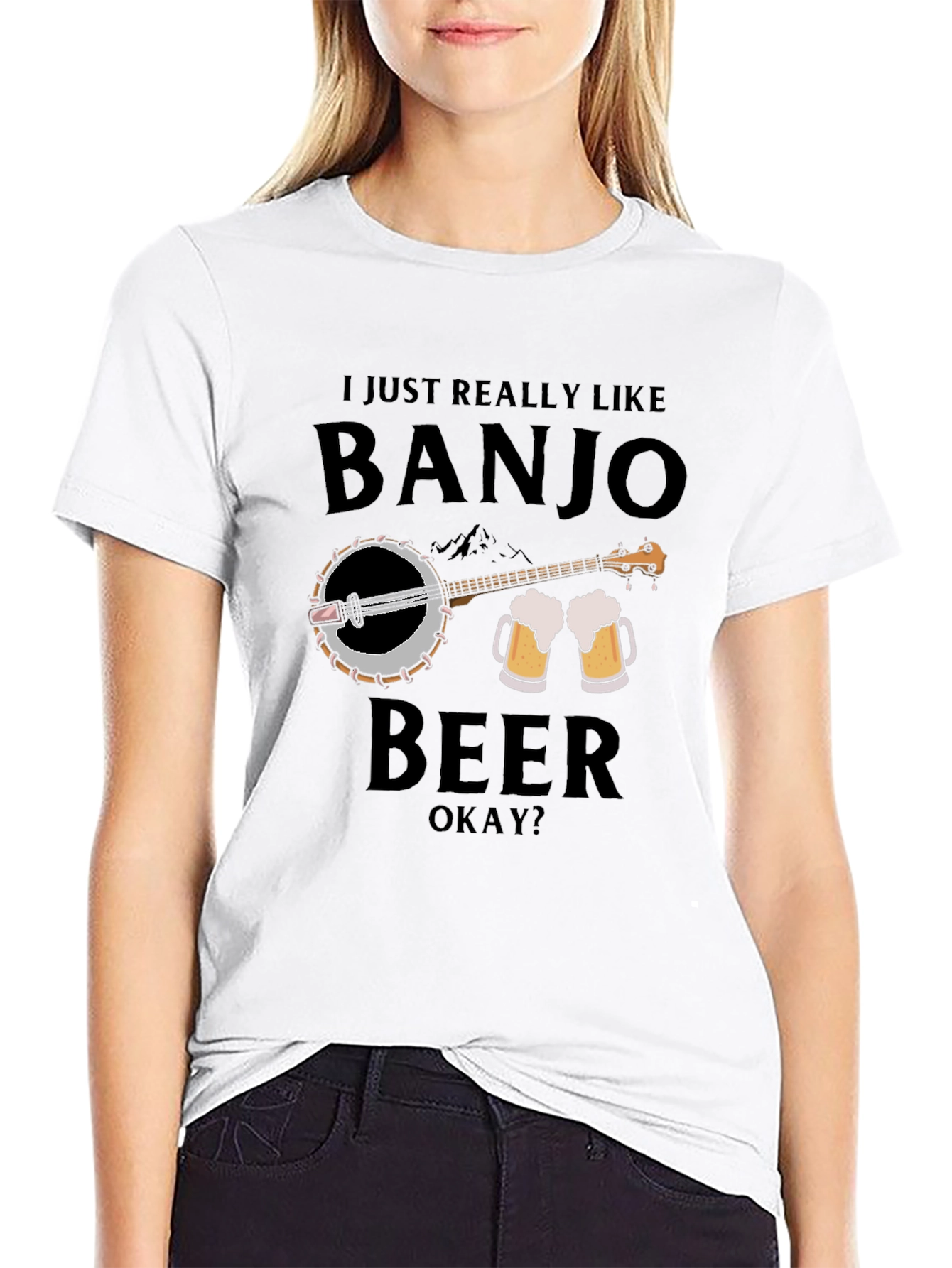 Banjo and Beer Graphic T-Shirt