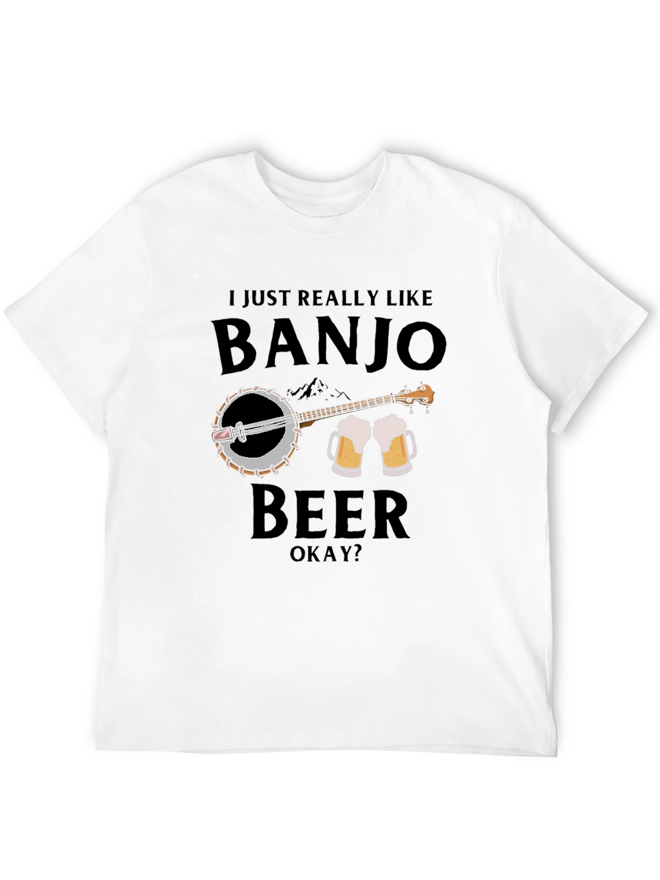 Banjo and Beer Graphic T-Shirt