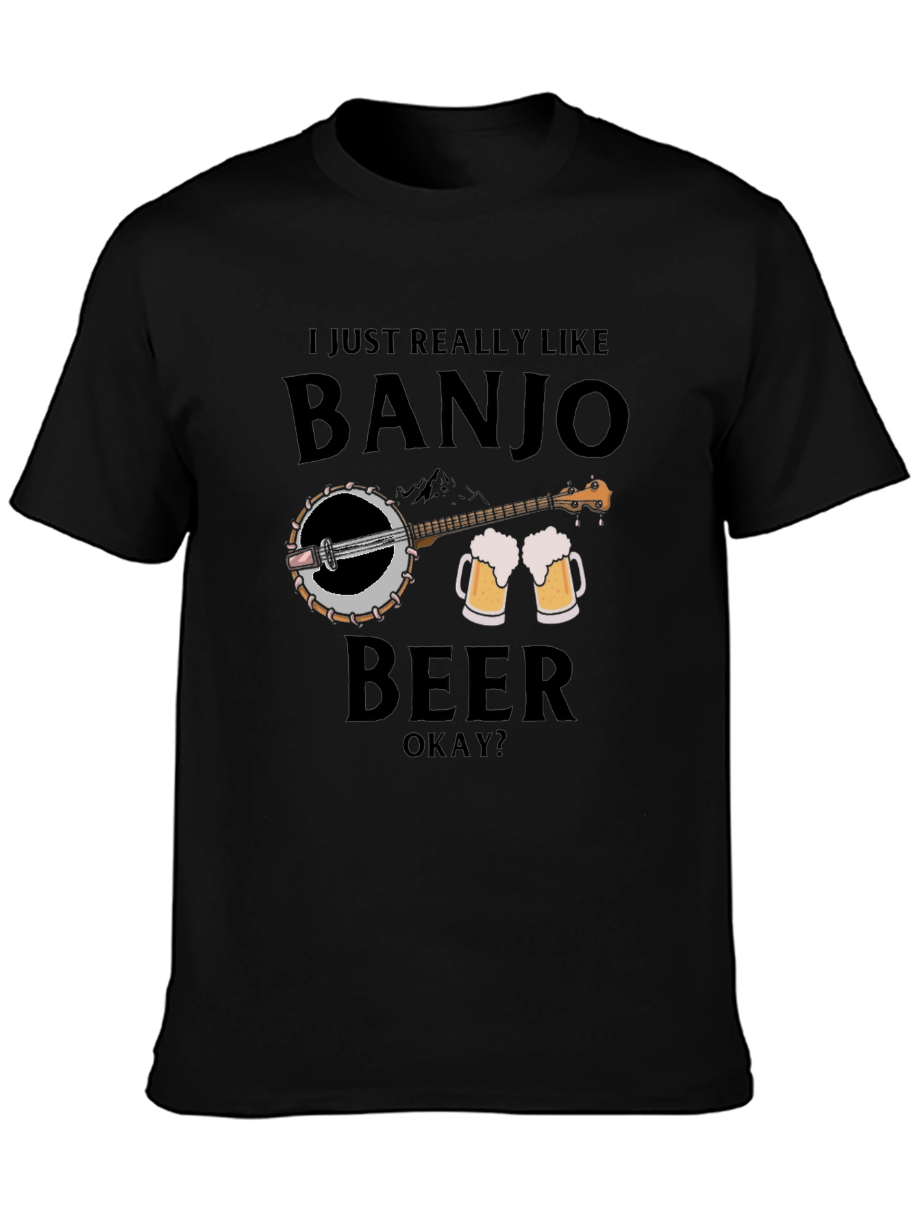 Banjo and Beer Graphic T-Shirt