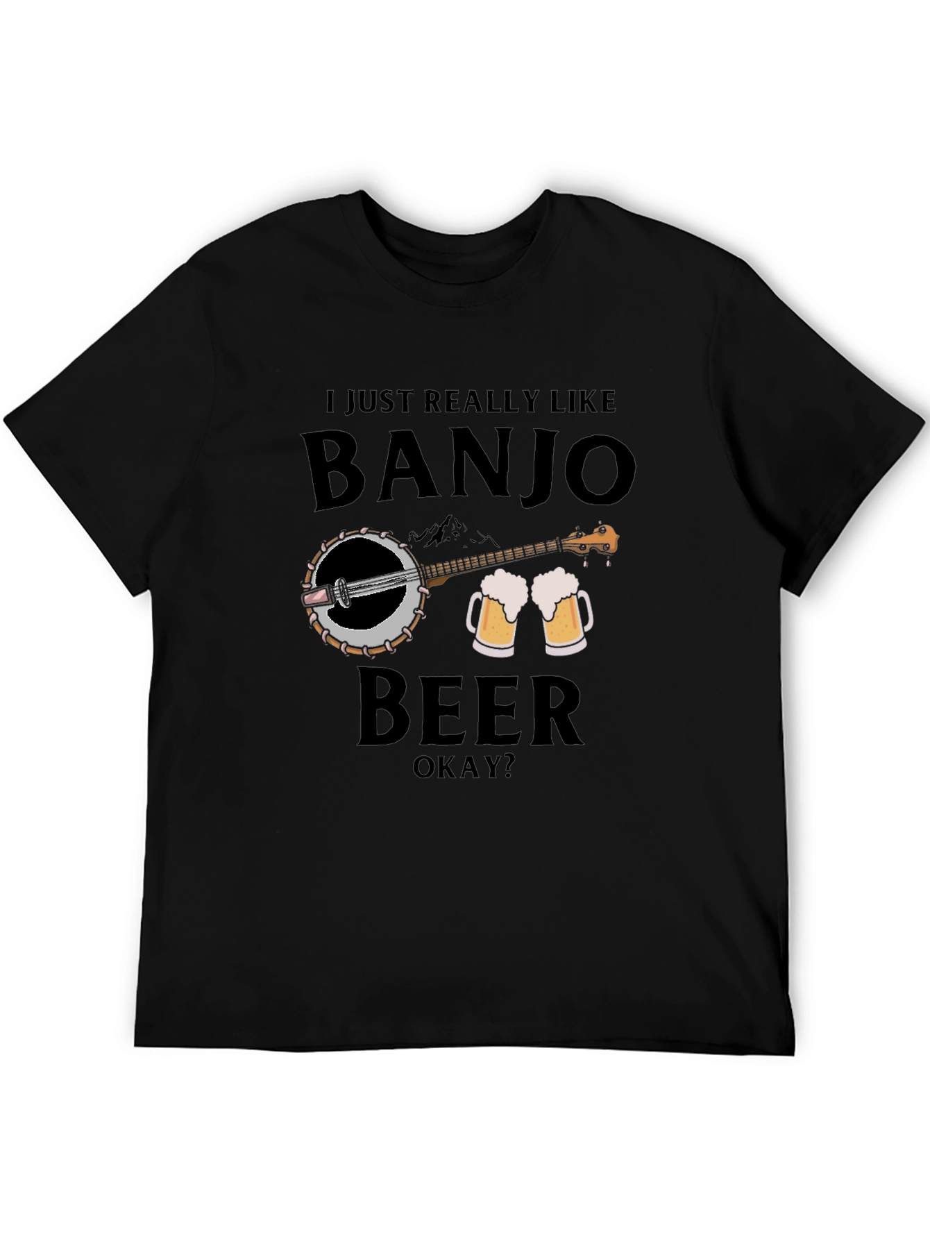 Banjo and Beer Graphic T-Shirt