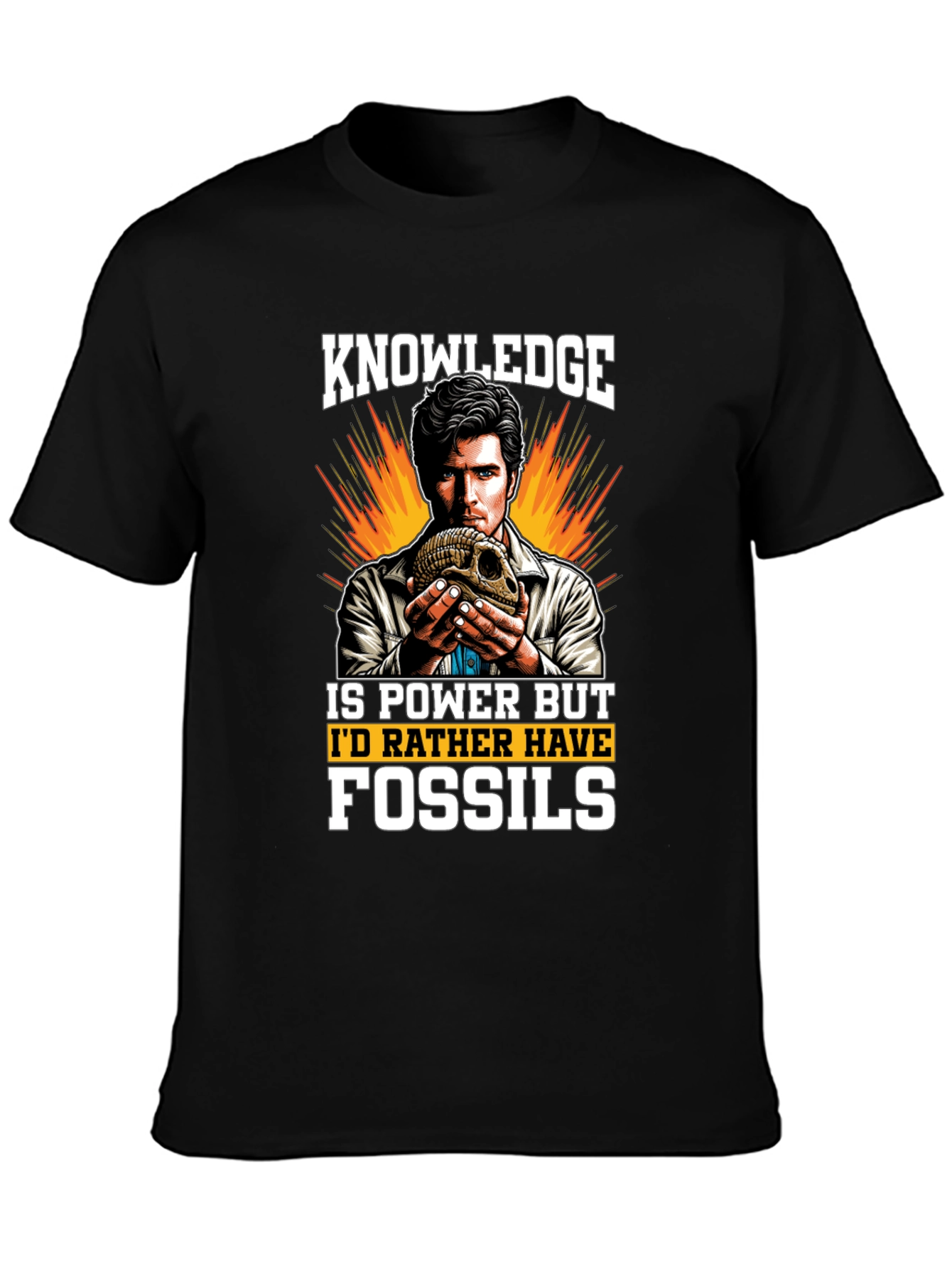 Knowledge is Power Fossils Graphic T-Shirt
