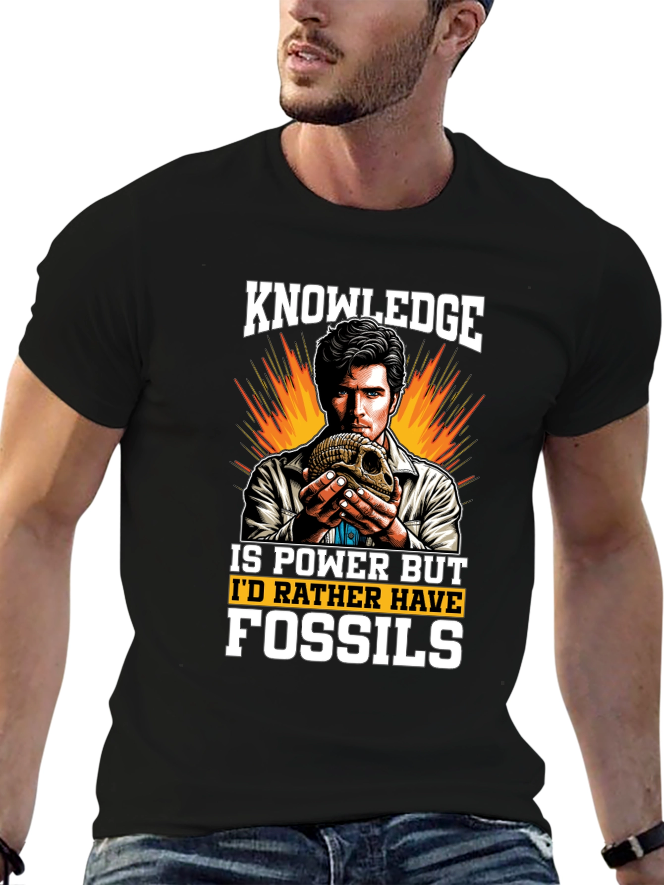 Knowledge is Power Fossils Graphic T-Shirt