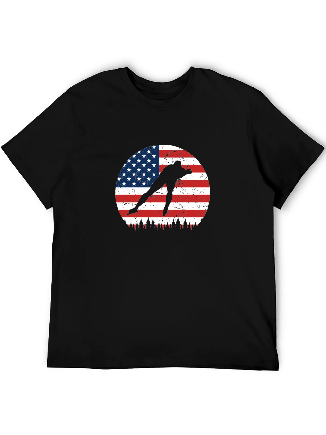 USA Speed Skater Graphic T-Shirt
