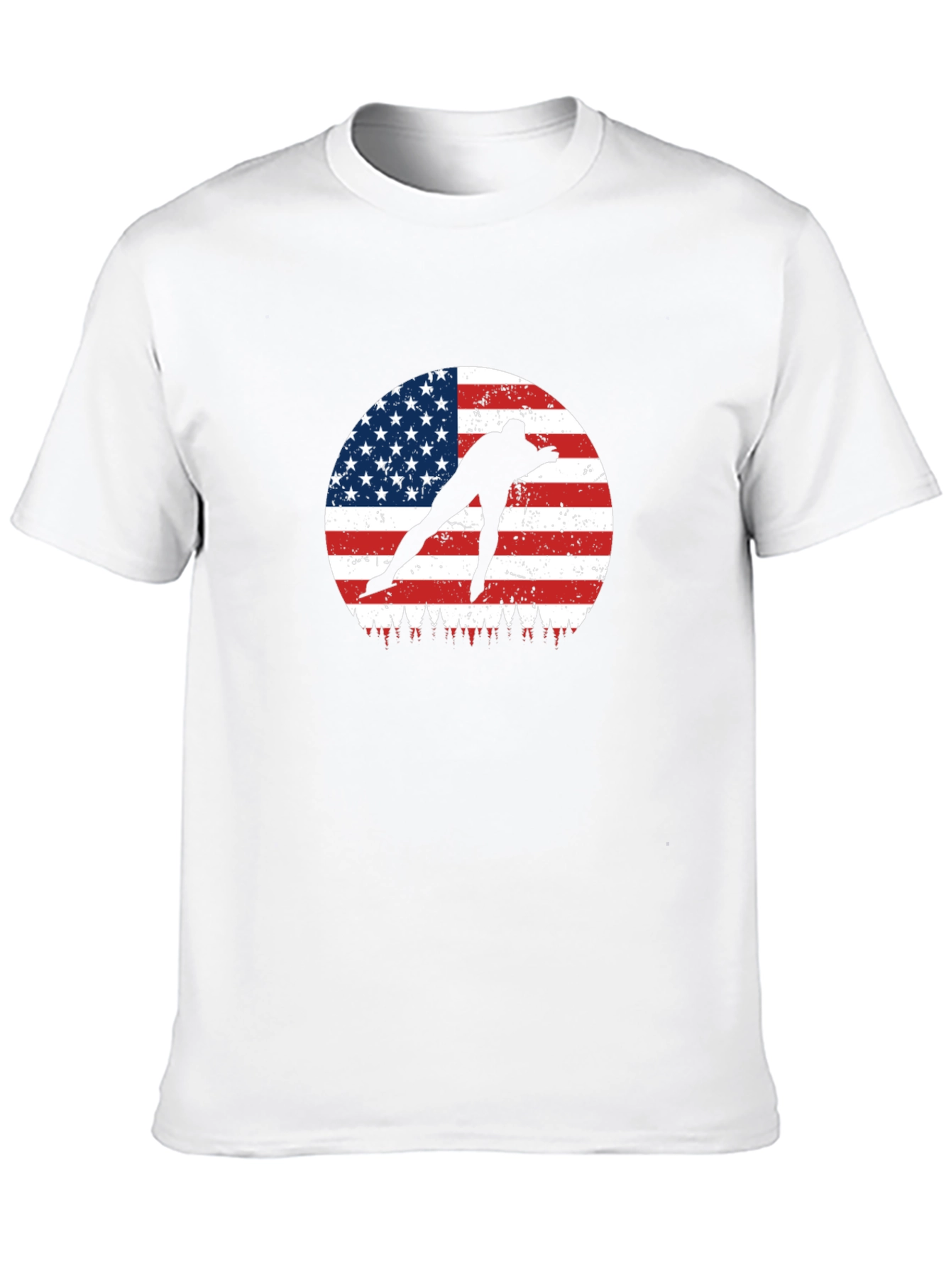 USA Speed Skater Graphic T-Shirt