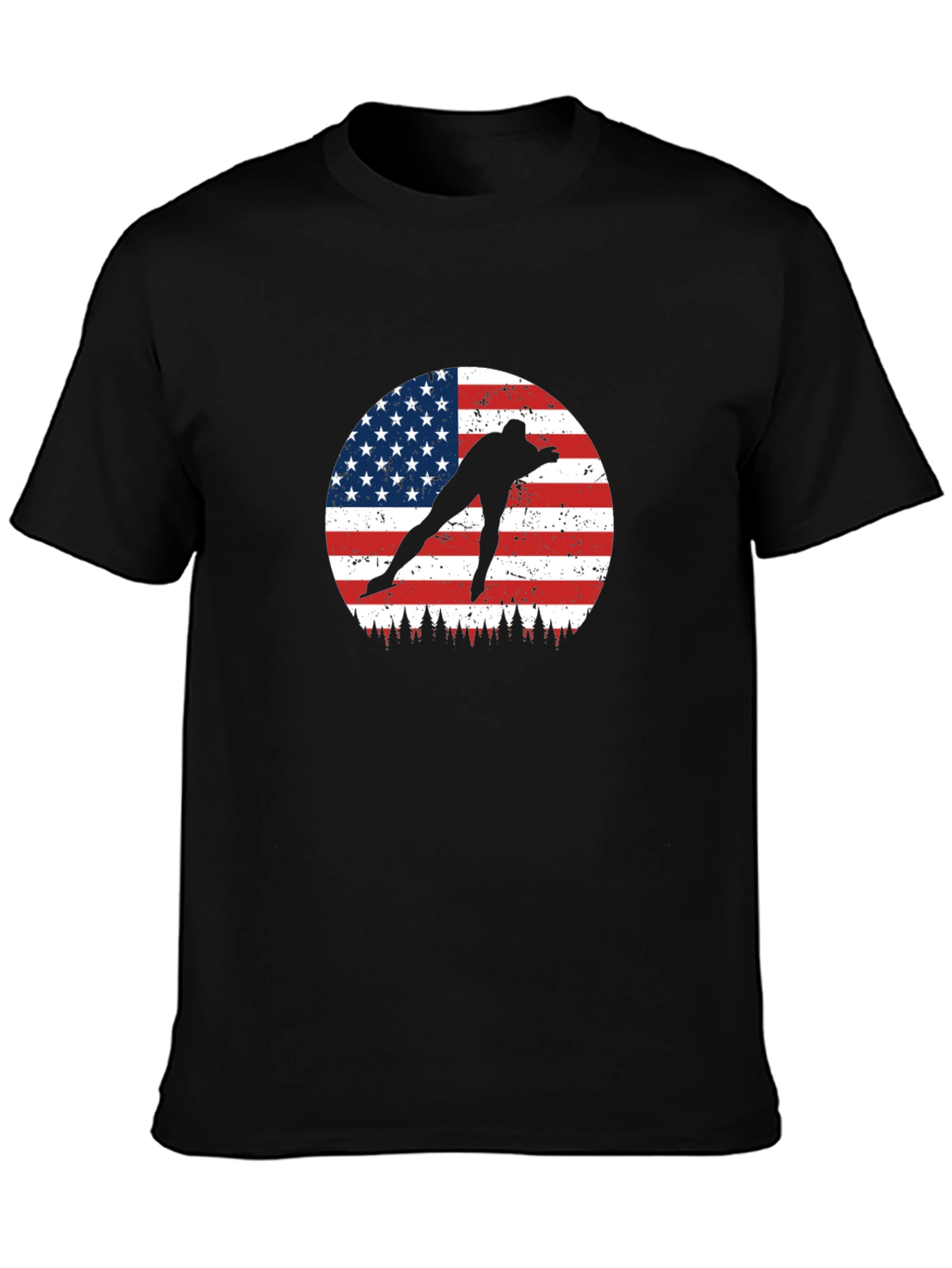 USA Speed Skater Graphic T-Shirt