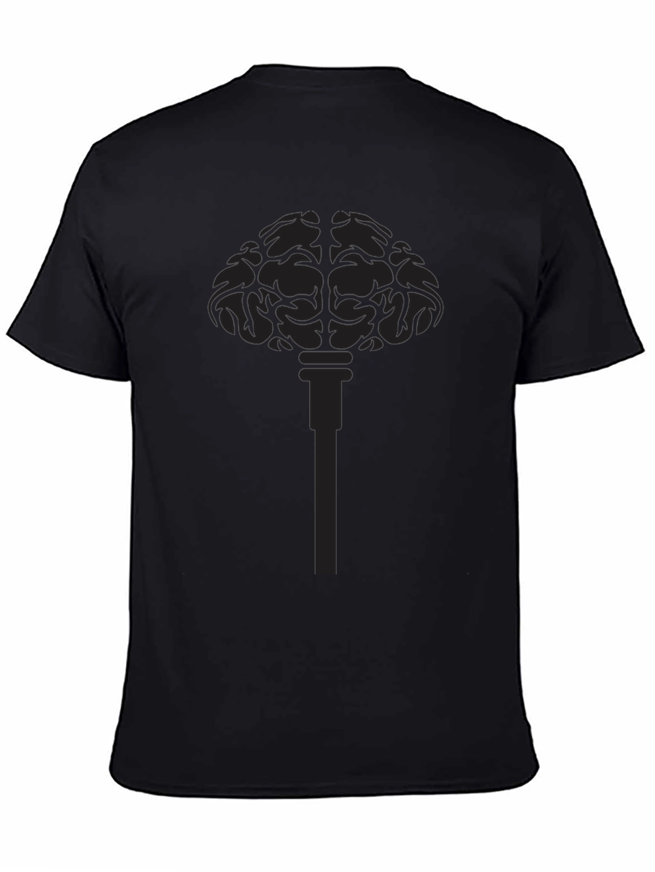 Brain Key Black Graphic Tee - Mens Casual Top