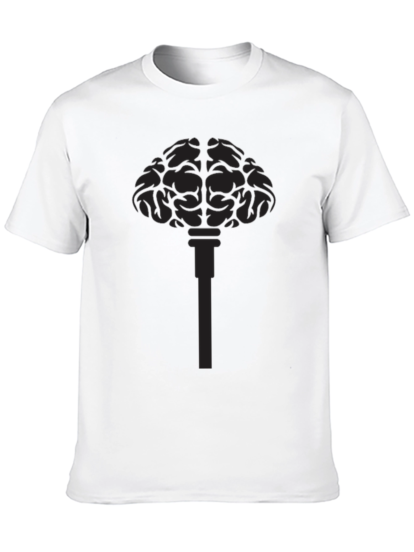 Brain Key Black Graphic Tee - Mens Casual Top