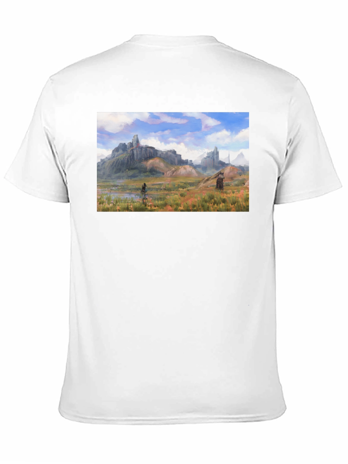 Fantasy Landscape Graphic Tee - Black Unisex T-Shirt