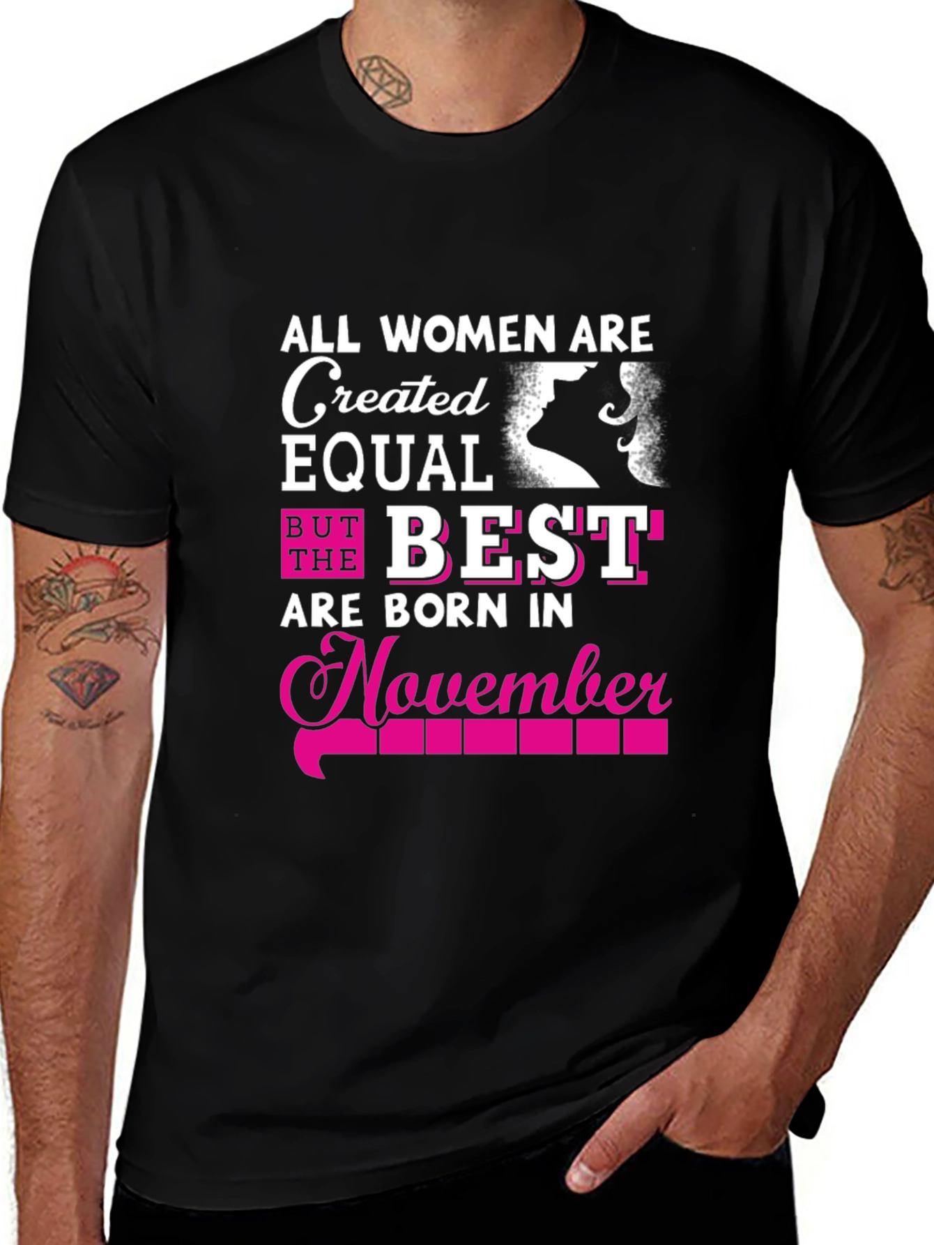 All Women Are Created Equal November Birthday T-Shirt