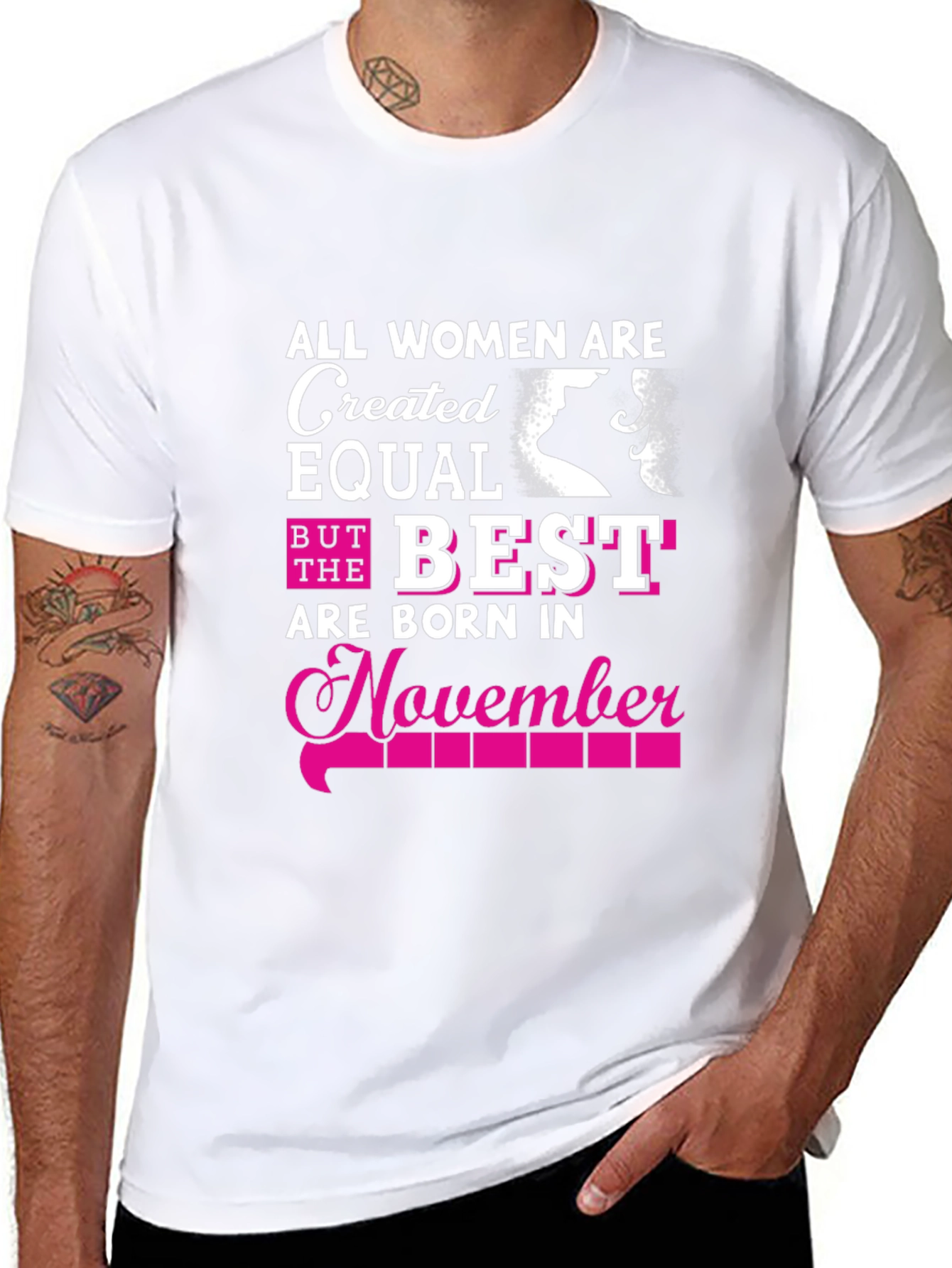 All Women Are Created Equal November Birthday T-Shirt