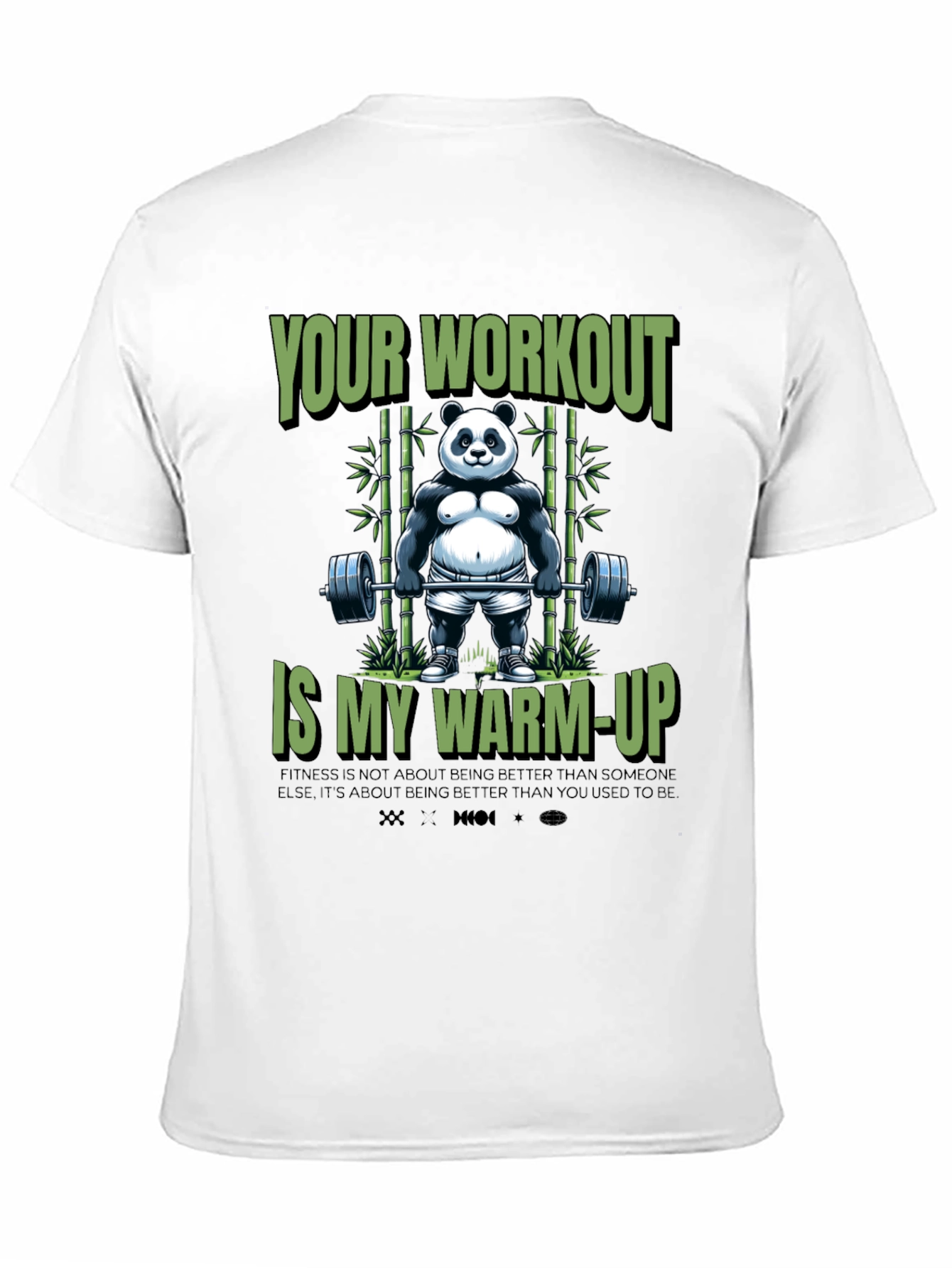 Funny Panda Workout T-Shirt - Gym Motivation