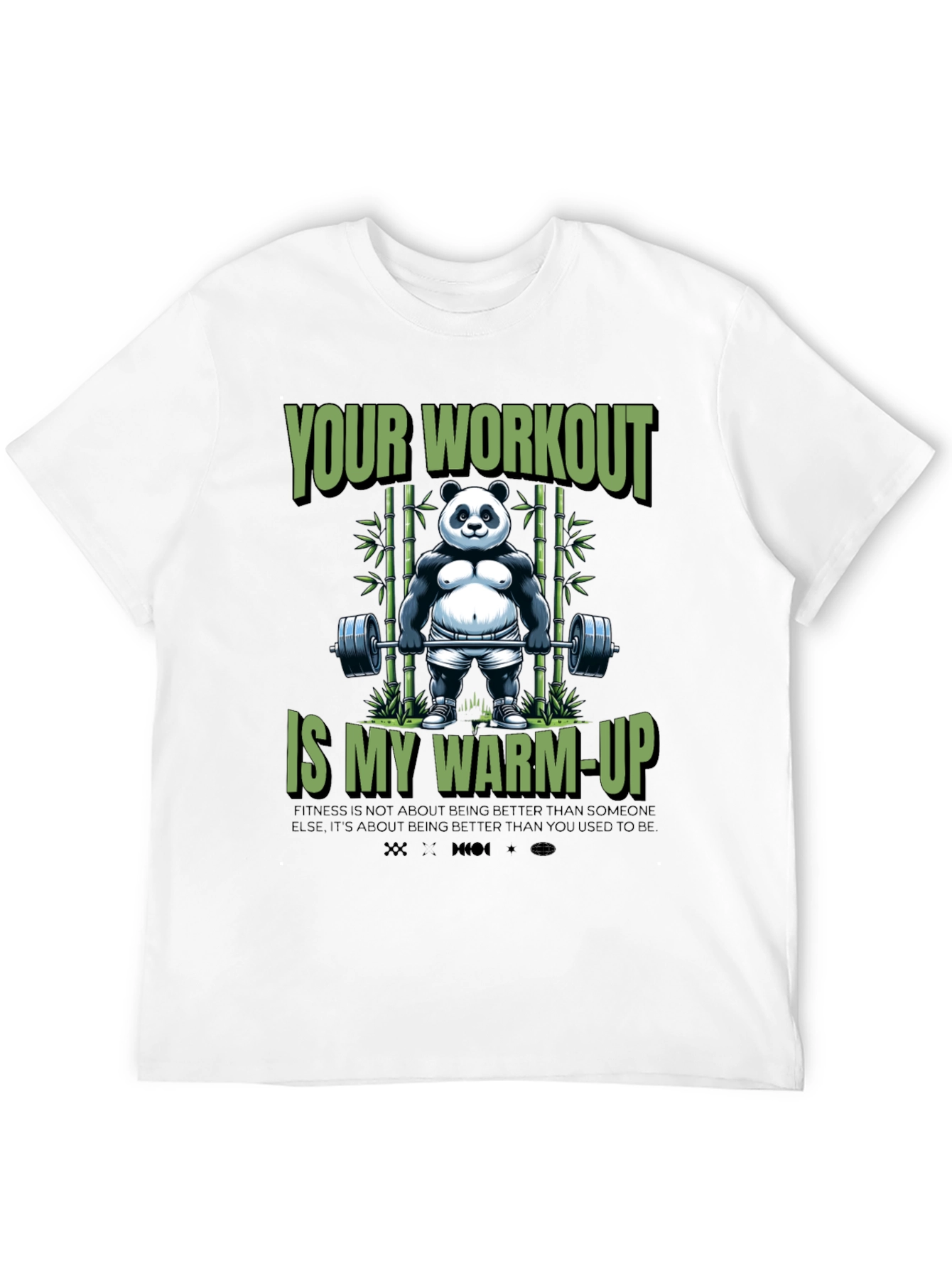 Funny Panda Workout T-Shirt - Gym Motivation