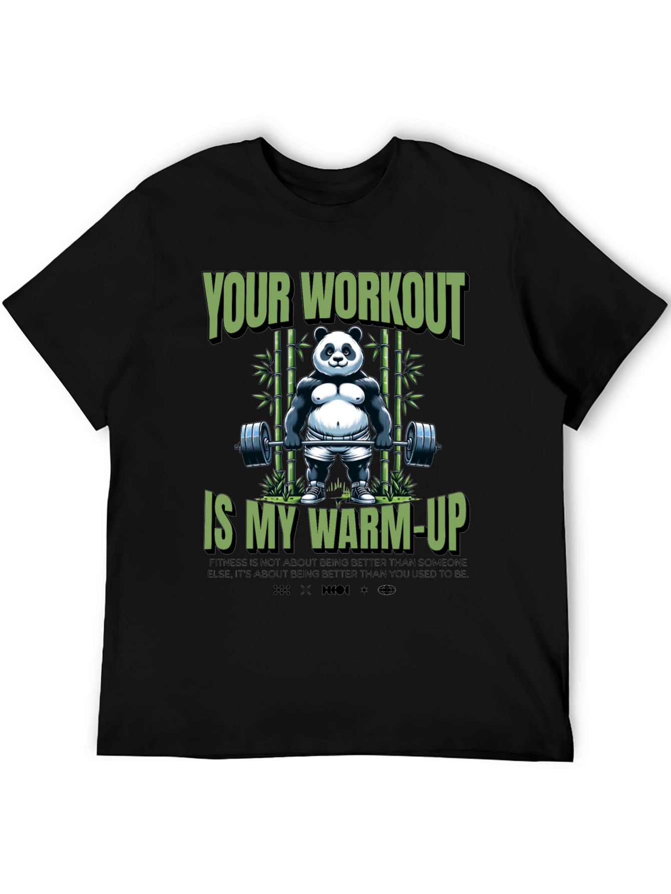 Funny Panda Workout T-Shirt - Gym Motivation