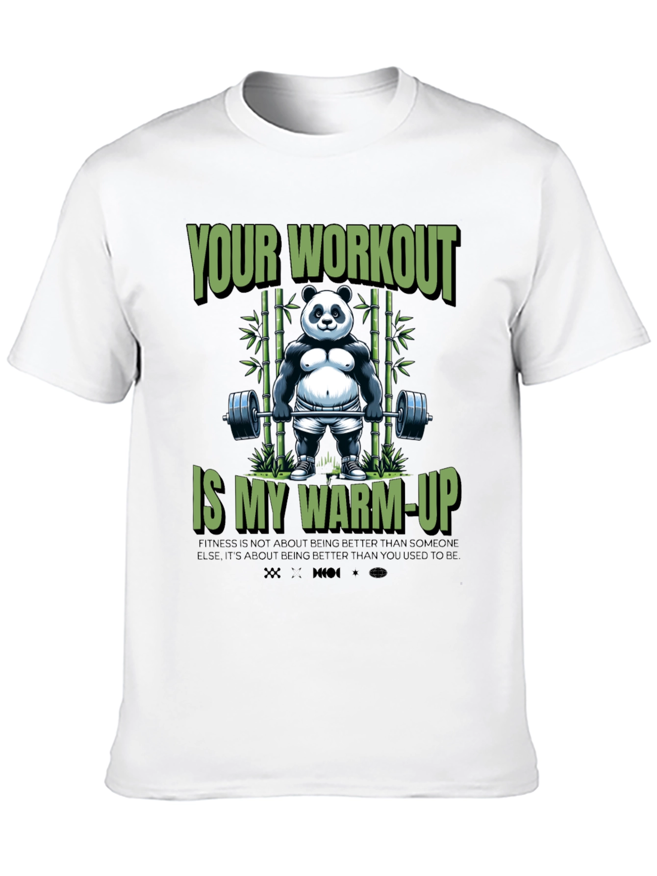 Funny Panda Workout T-Shirt - Gym Motivation