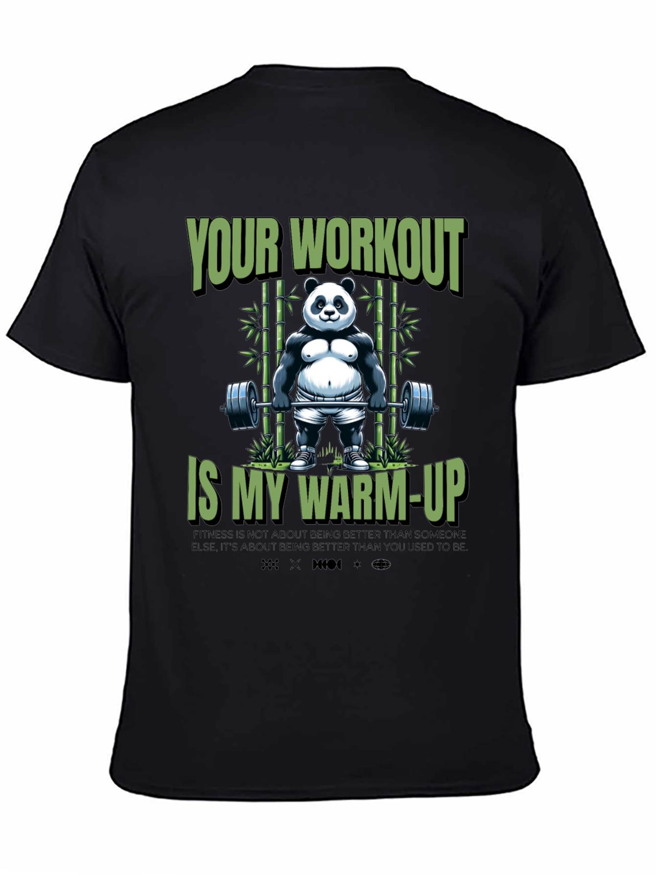 Funny Panda Workout T-Shirt - Gym Motivation