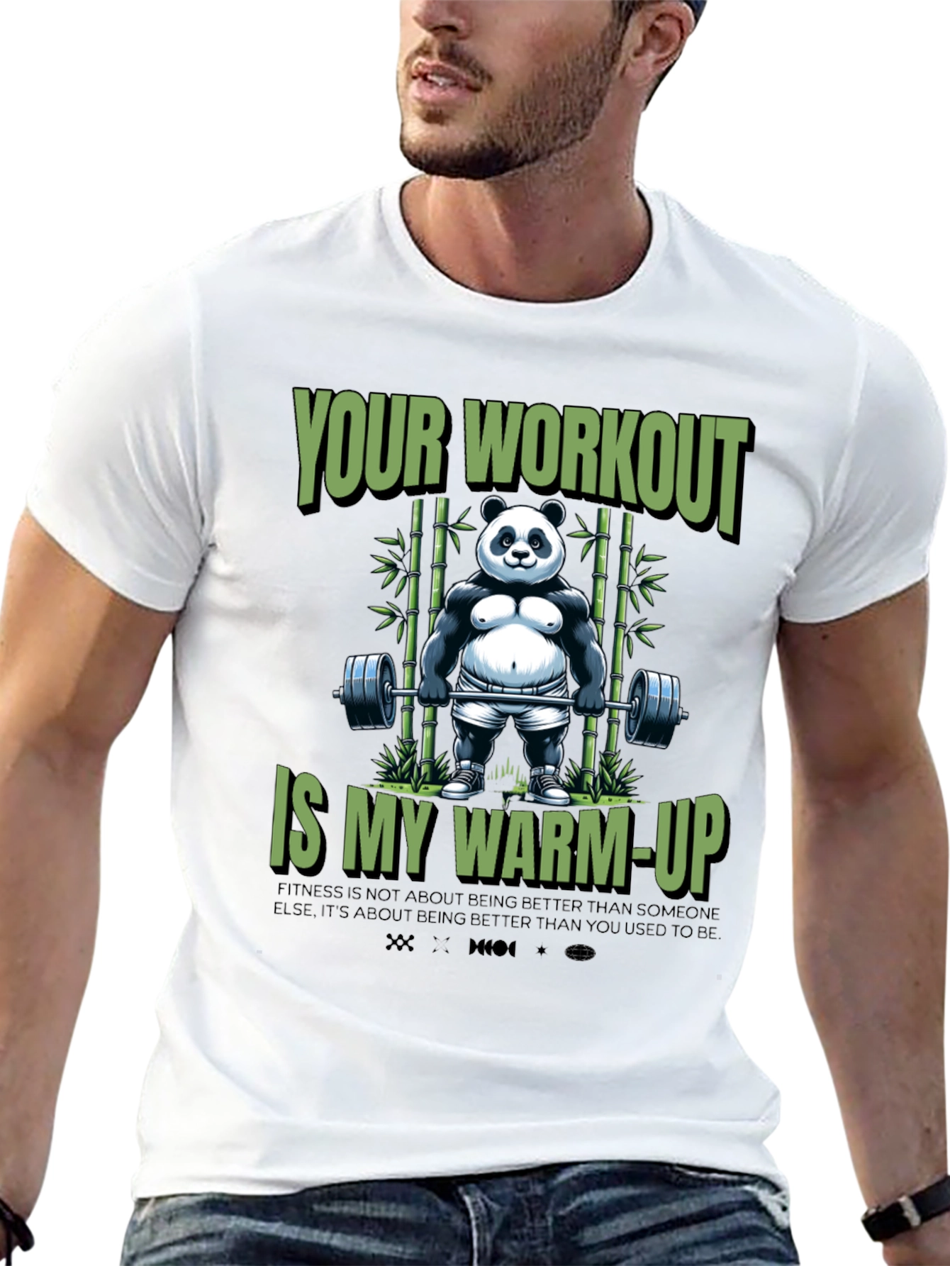 Funny Panda Workout T-Shirt - Gym Motivation