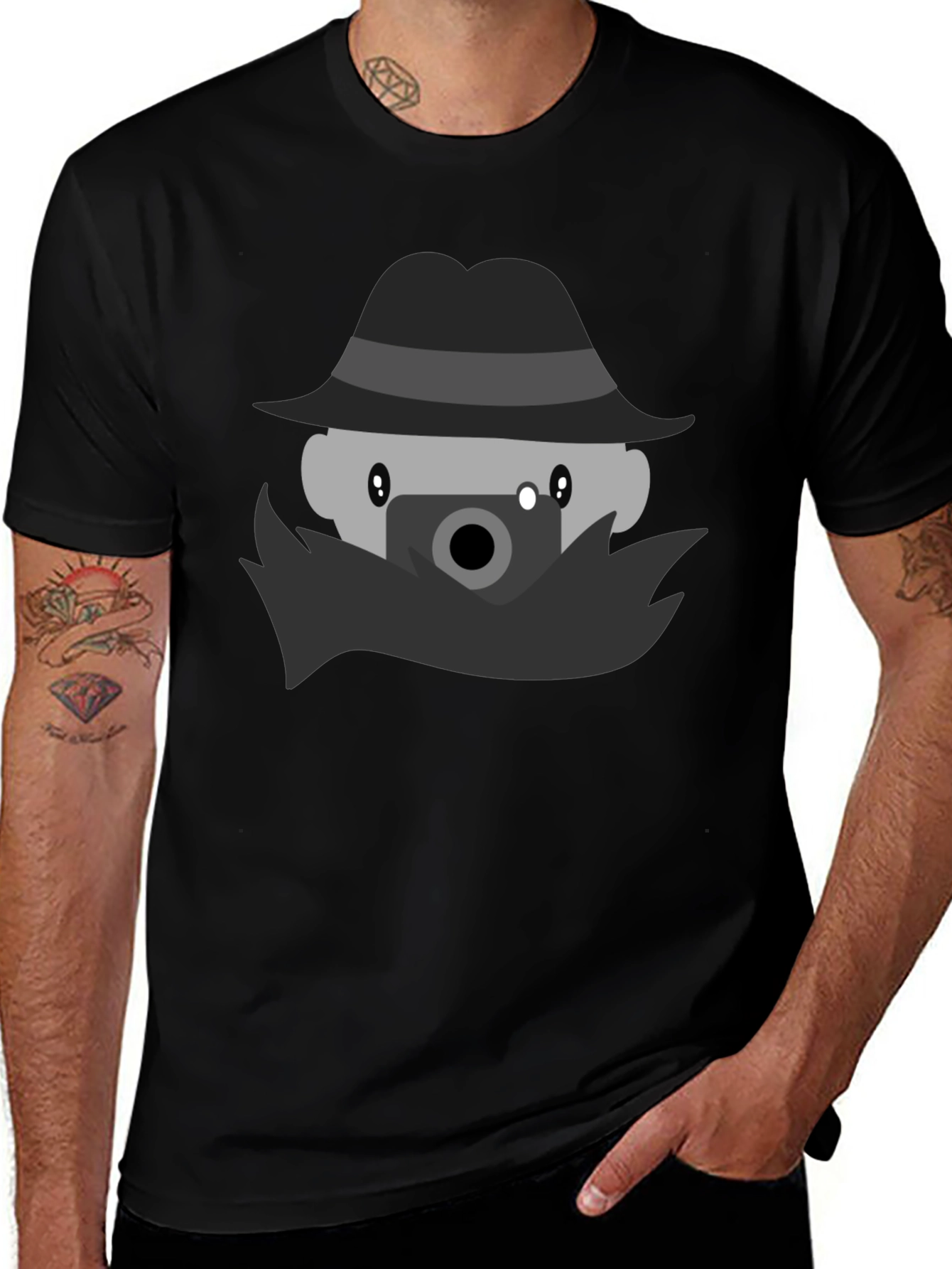 Cartoon Detective T-Shirt: Fun Unique Design
